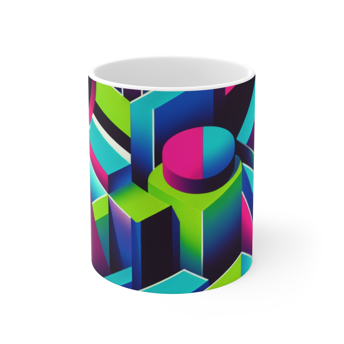 "Symphony of Geometric Vibrance" - Mug 11oz