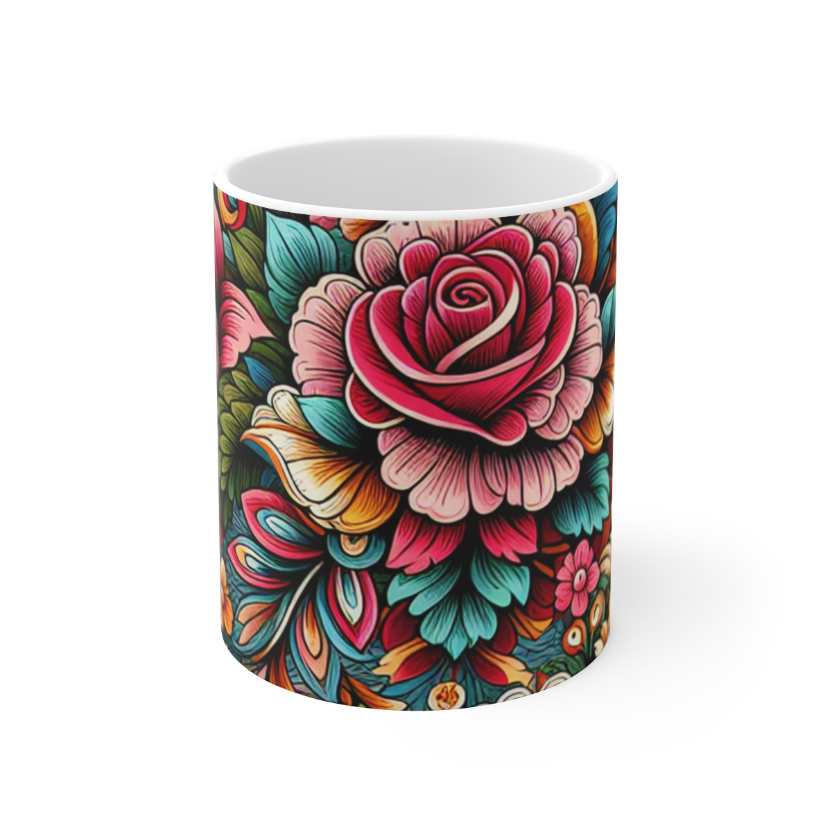 "Floral Harmony Artistry" - Mug 11oz