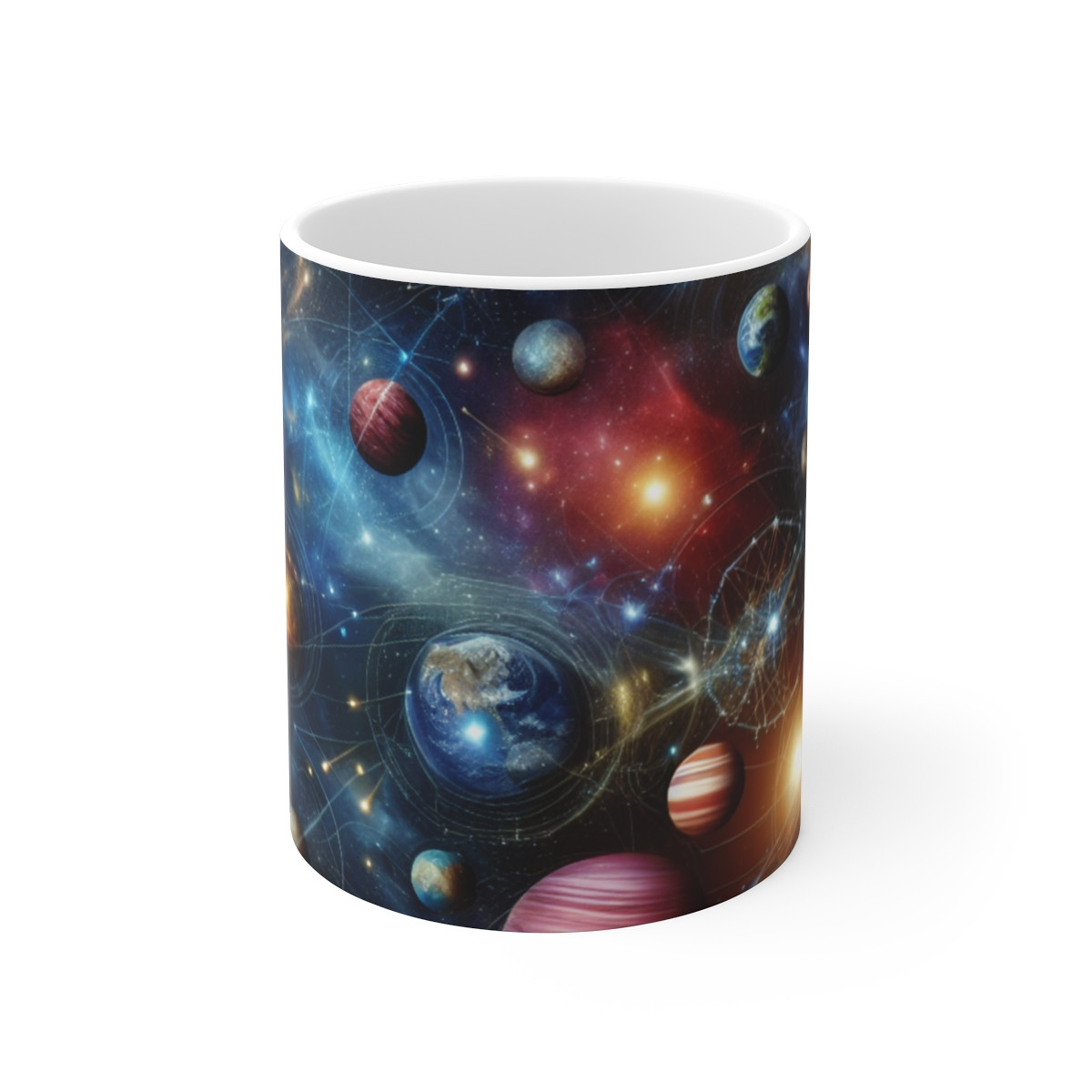 "Cosmic Tapestry: Star Ballet" - Mug 11oz