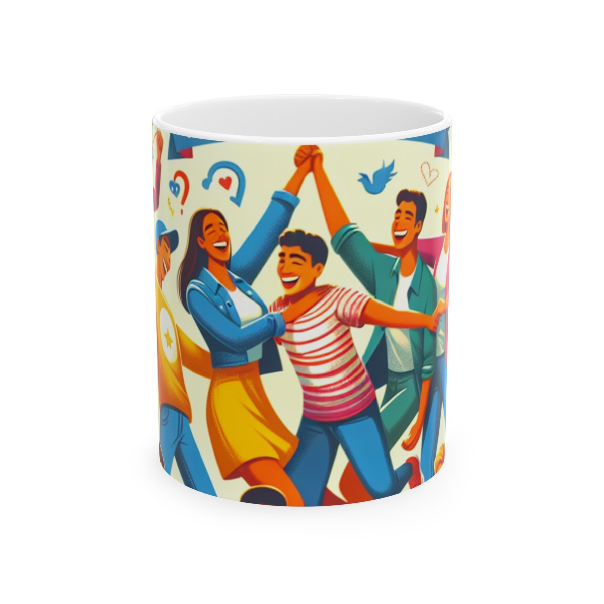 Clinking Cups of Companionship - Mug 11oz