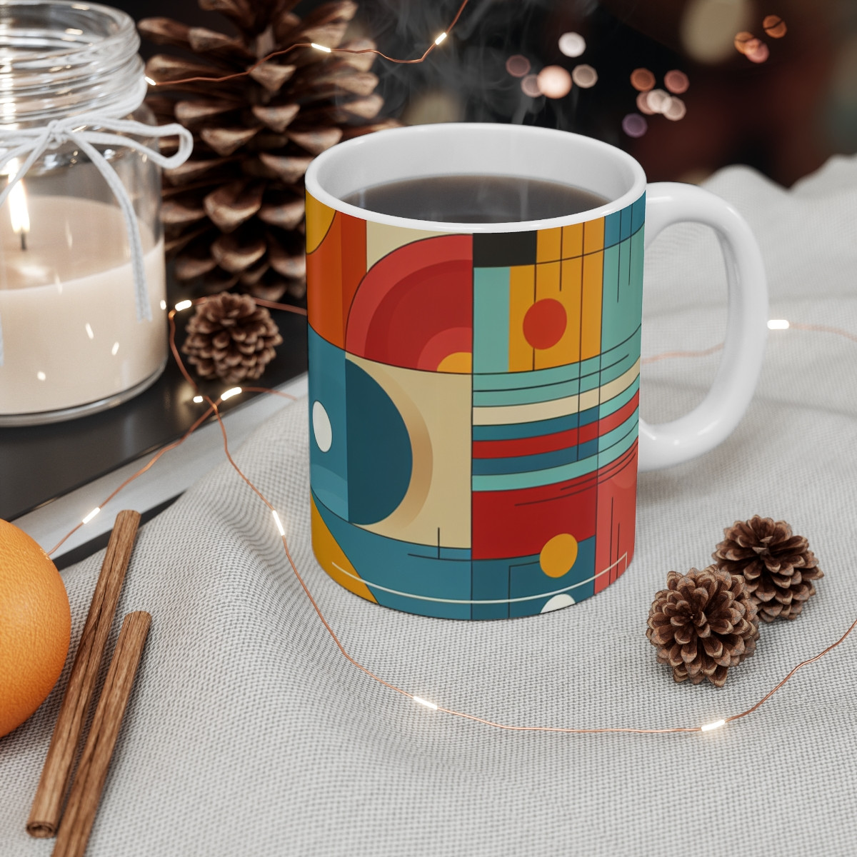 Symphony of Vibrant Geometrics - Mug 11oz