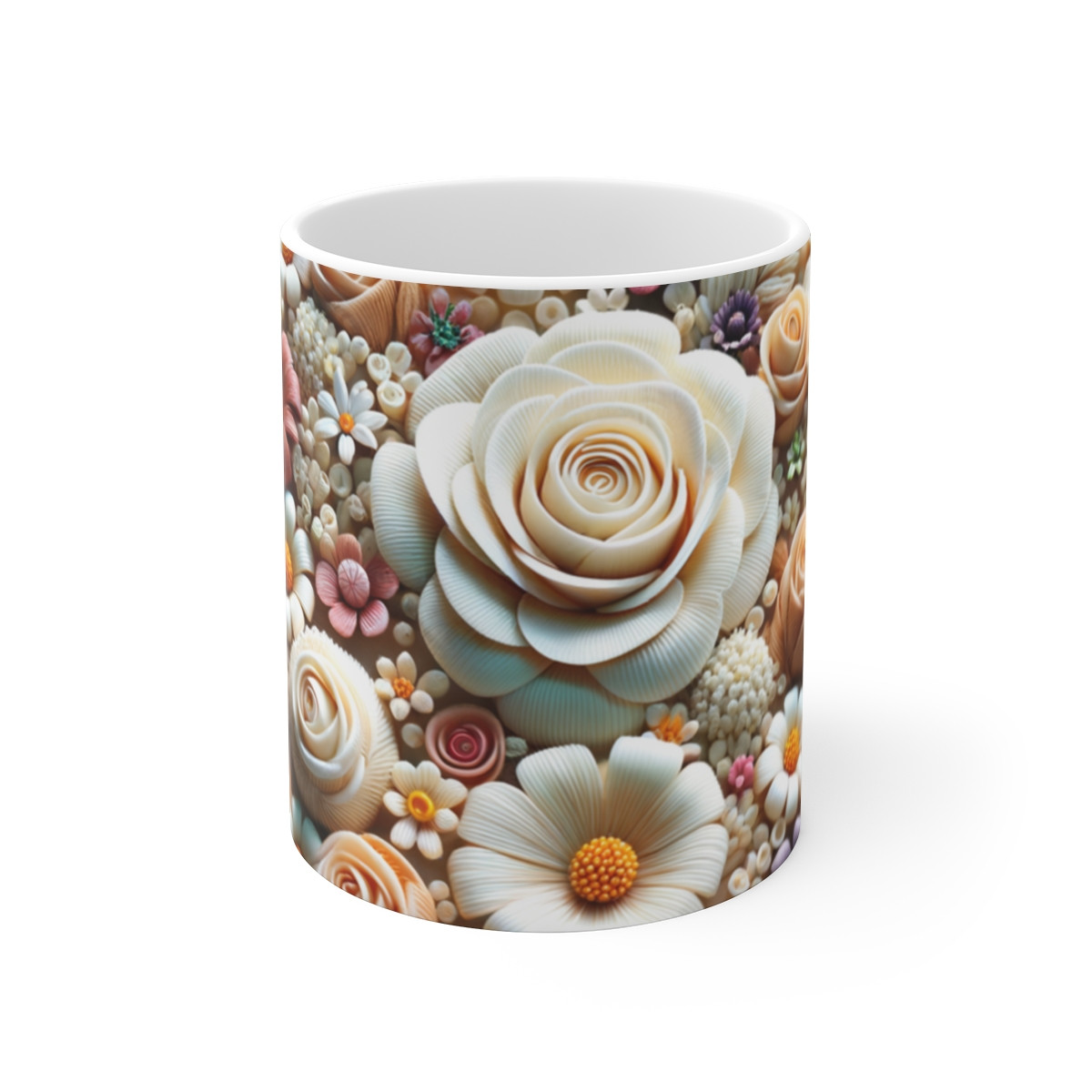 Floral Harmony Mosaic - Mug 11oz