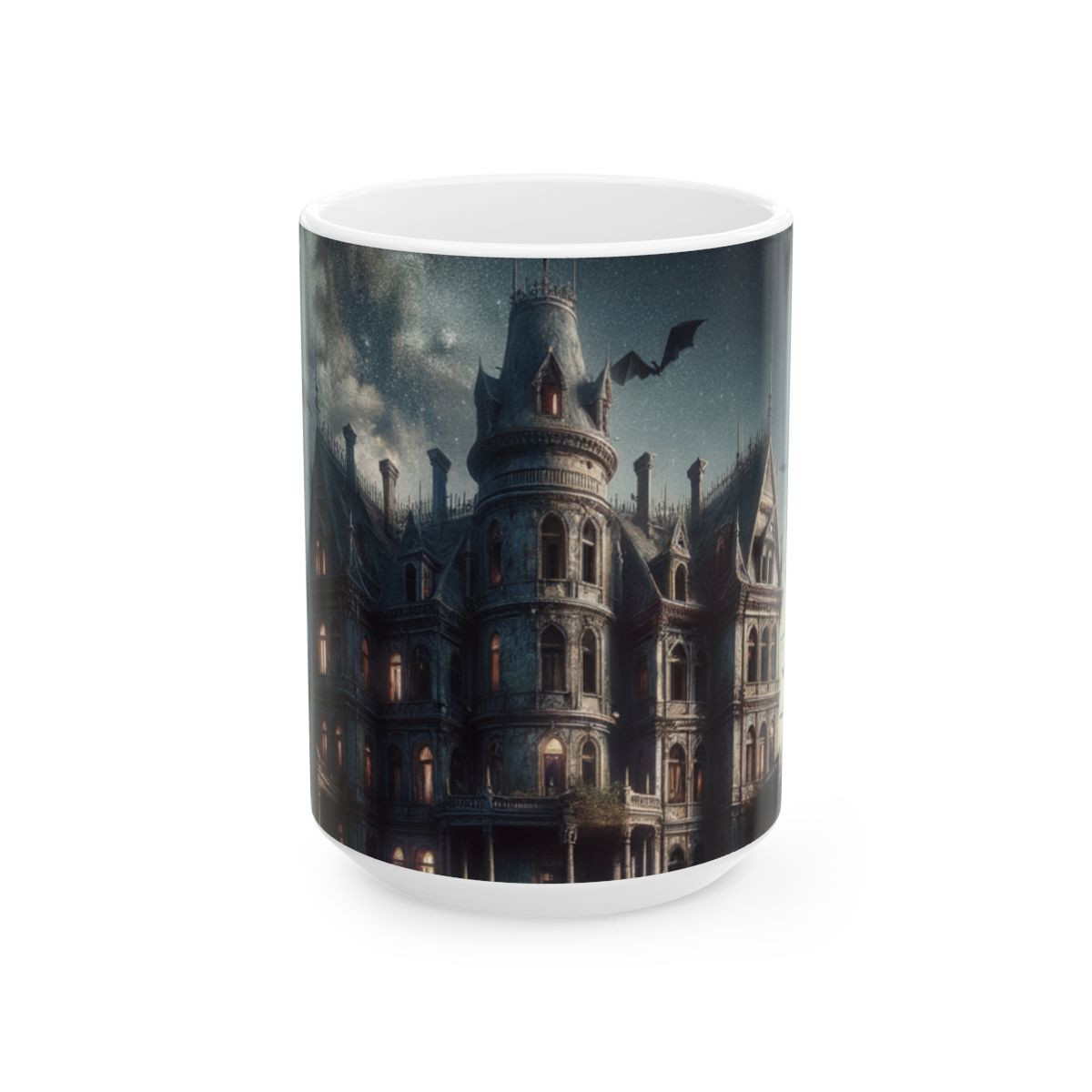 Haunted House Silhouette - Mug (11oz/15oz)