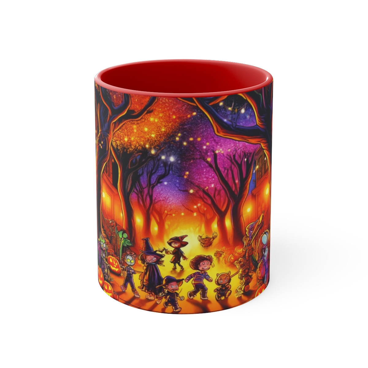 Halloween Vibes on the Street - Accent Mug (11oz/15oz)