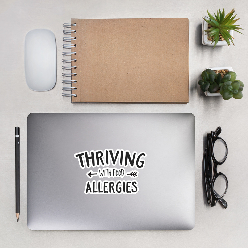 Thriving with Food Allergies Bubble-free stickers