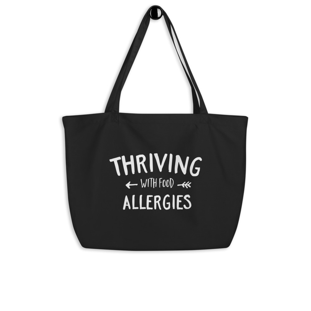 Thriving with Food Allergies Large organic tote bag