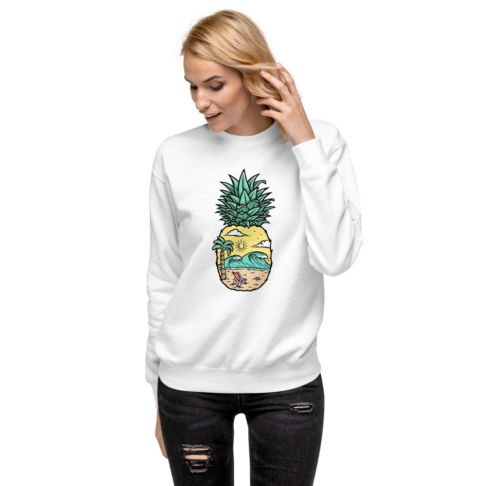 Beach Pineapple Unisex Premium Sweatshirt