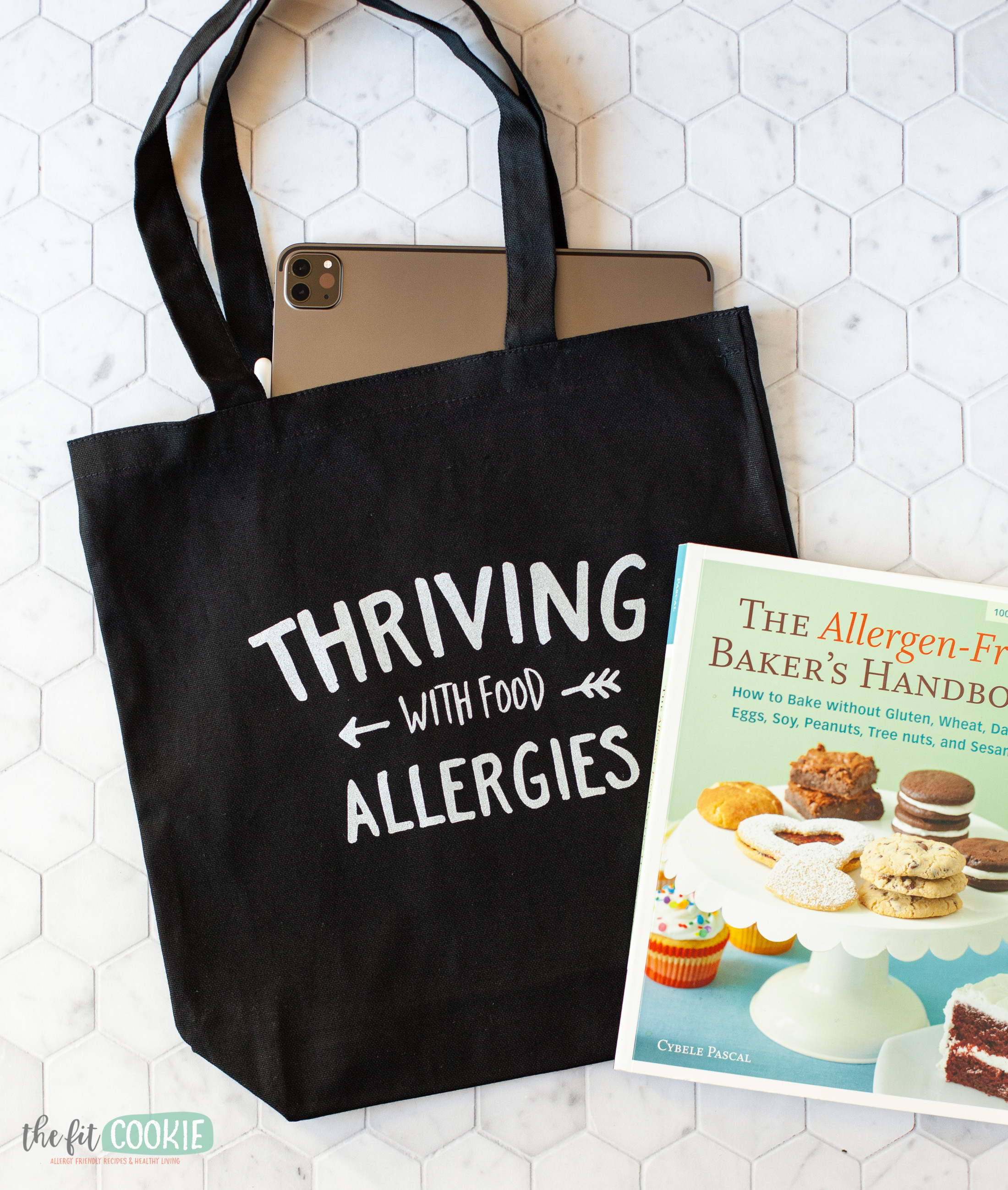 Thriving with Food Allergies organic cotton tote bag