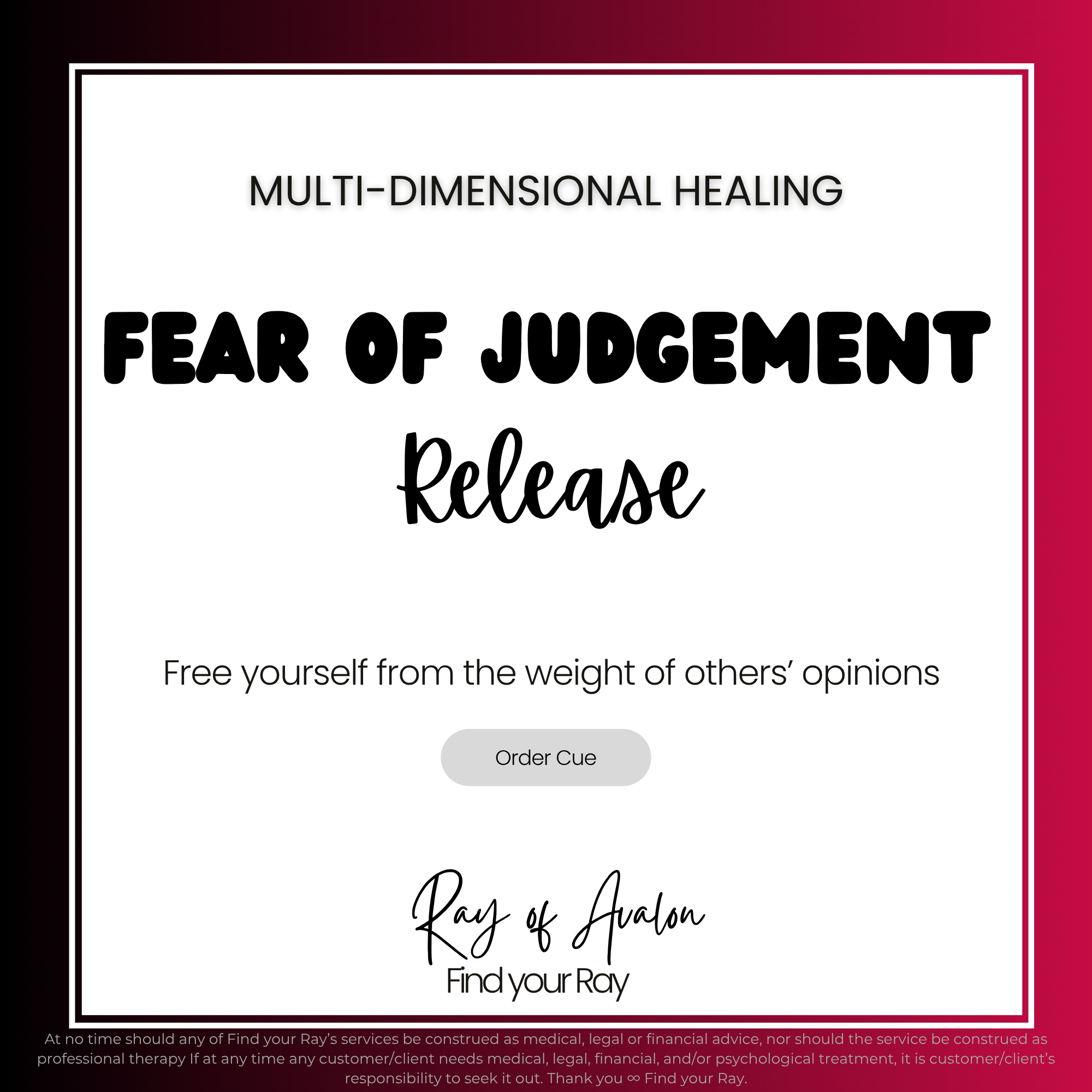 Fear of Judgement Release