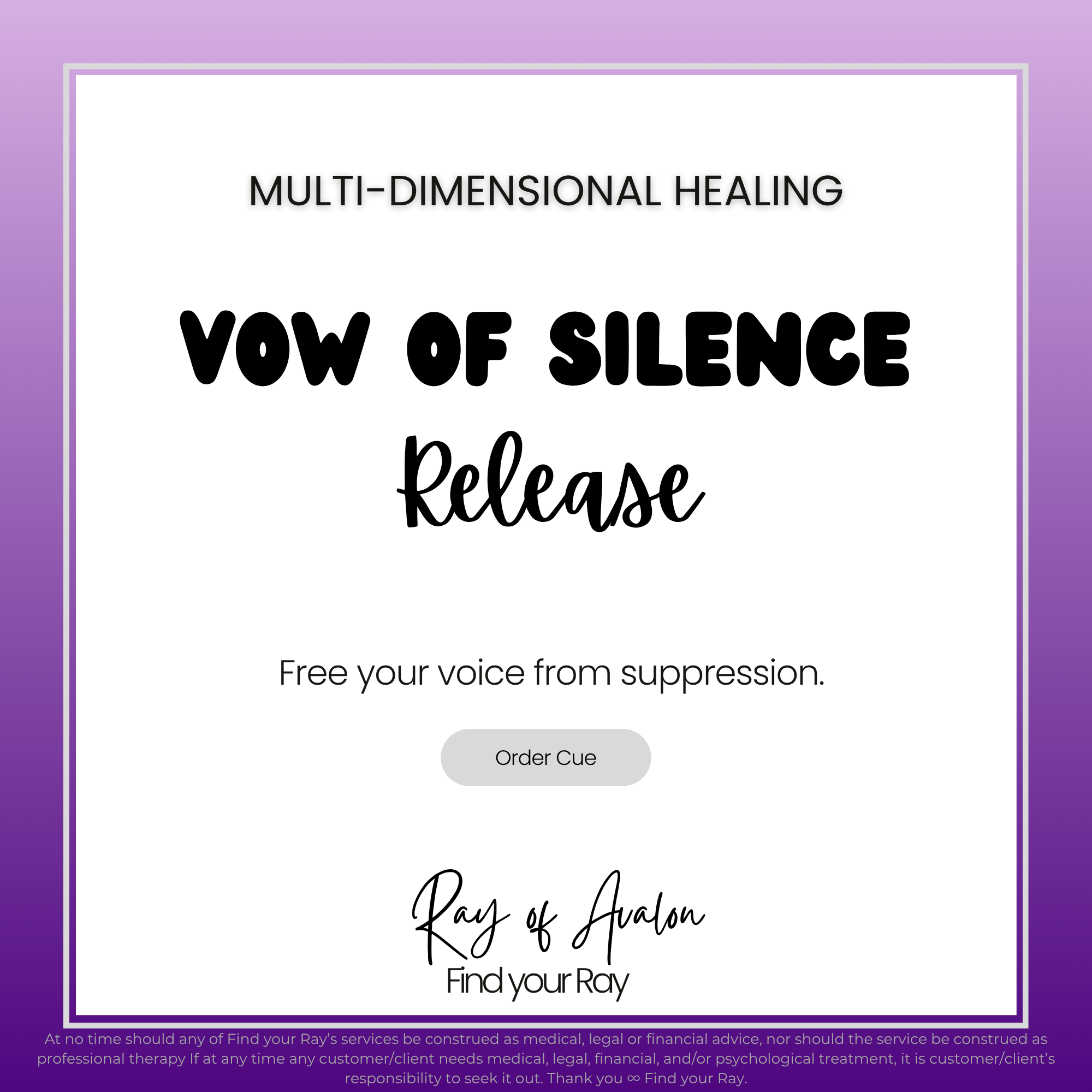 Vow of Silence Release
