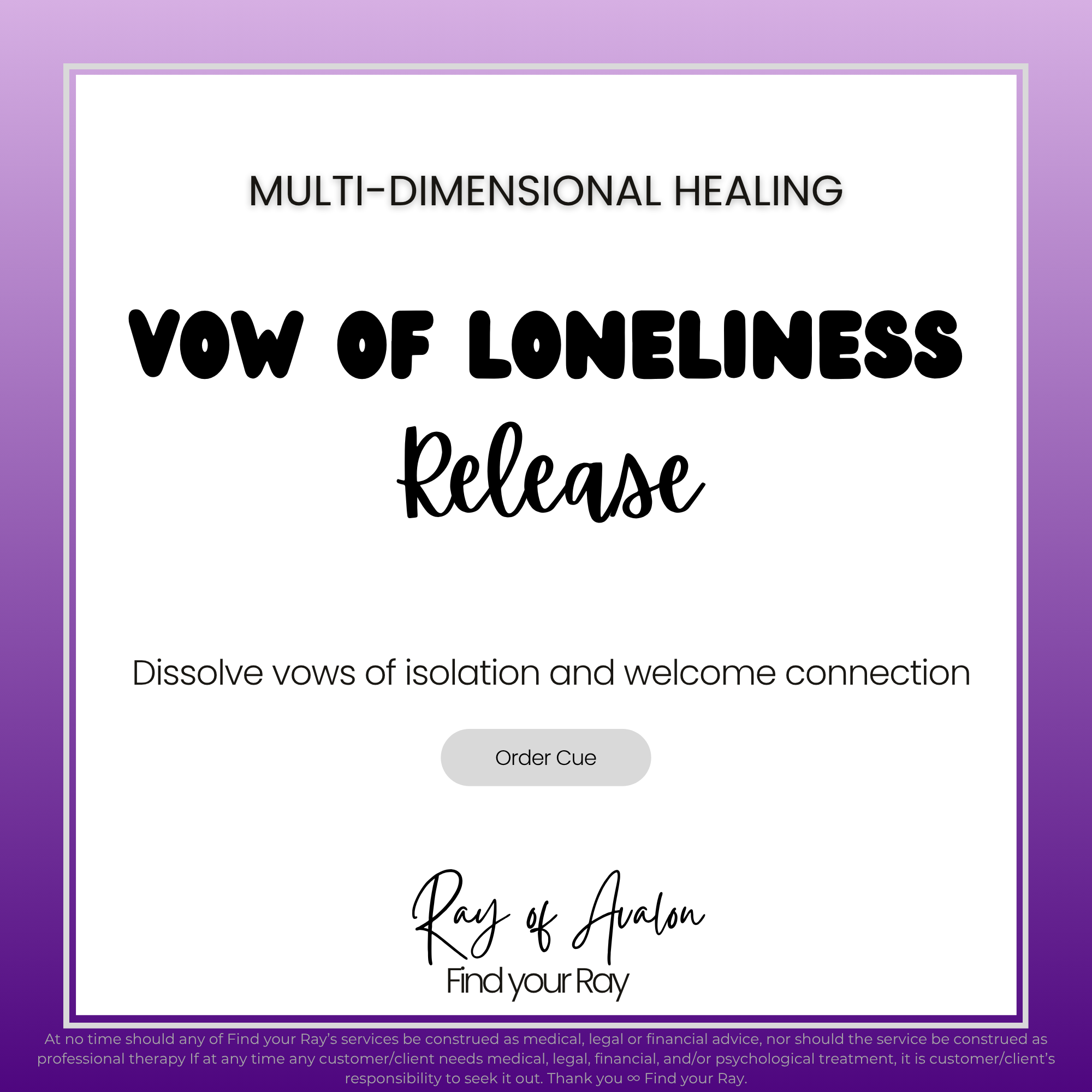 Vow of Loneliness Release
