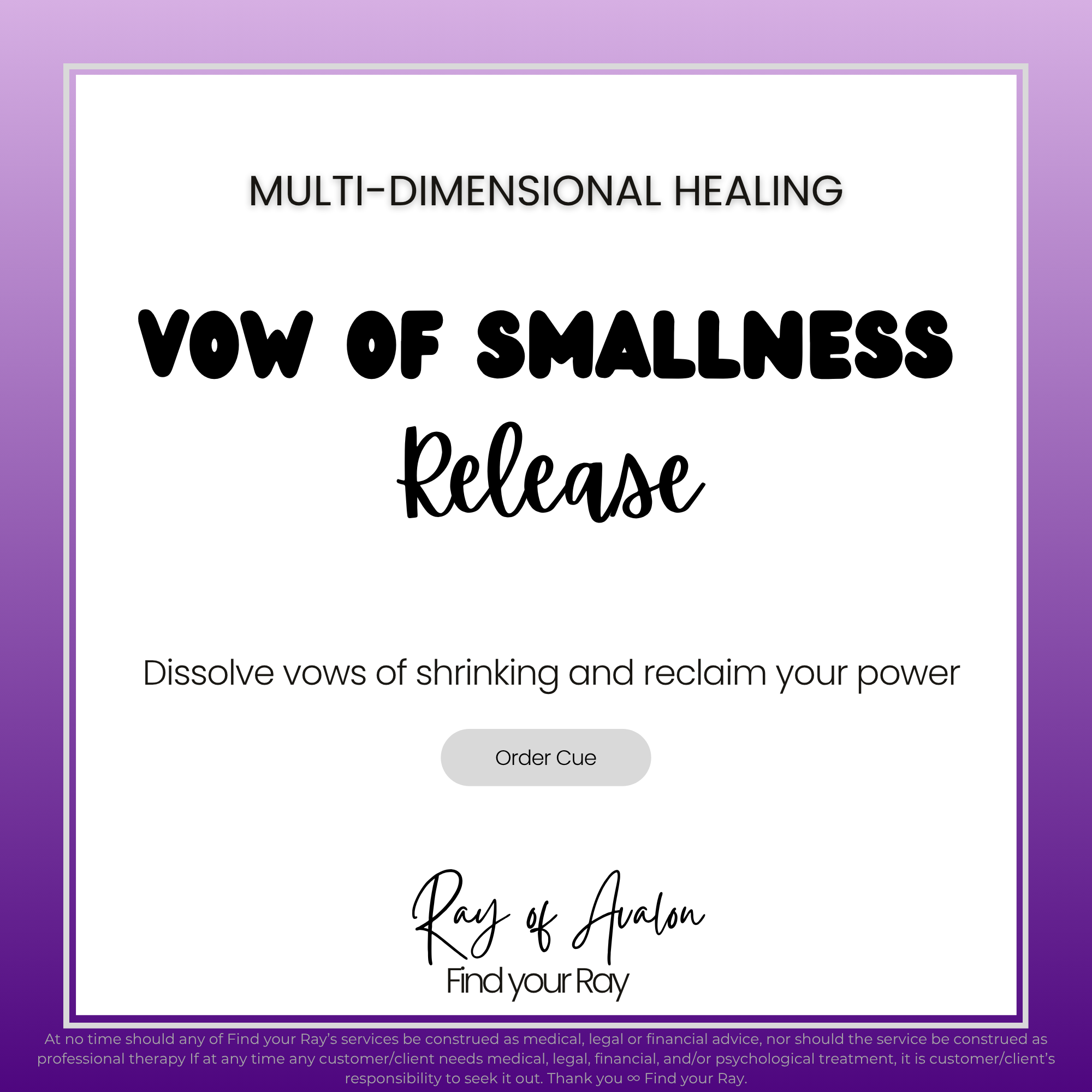 Vow of Smallness Release