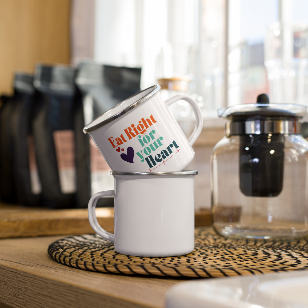 Enamel Mug - Eat Right for Your Heart