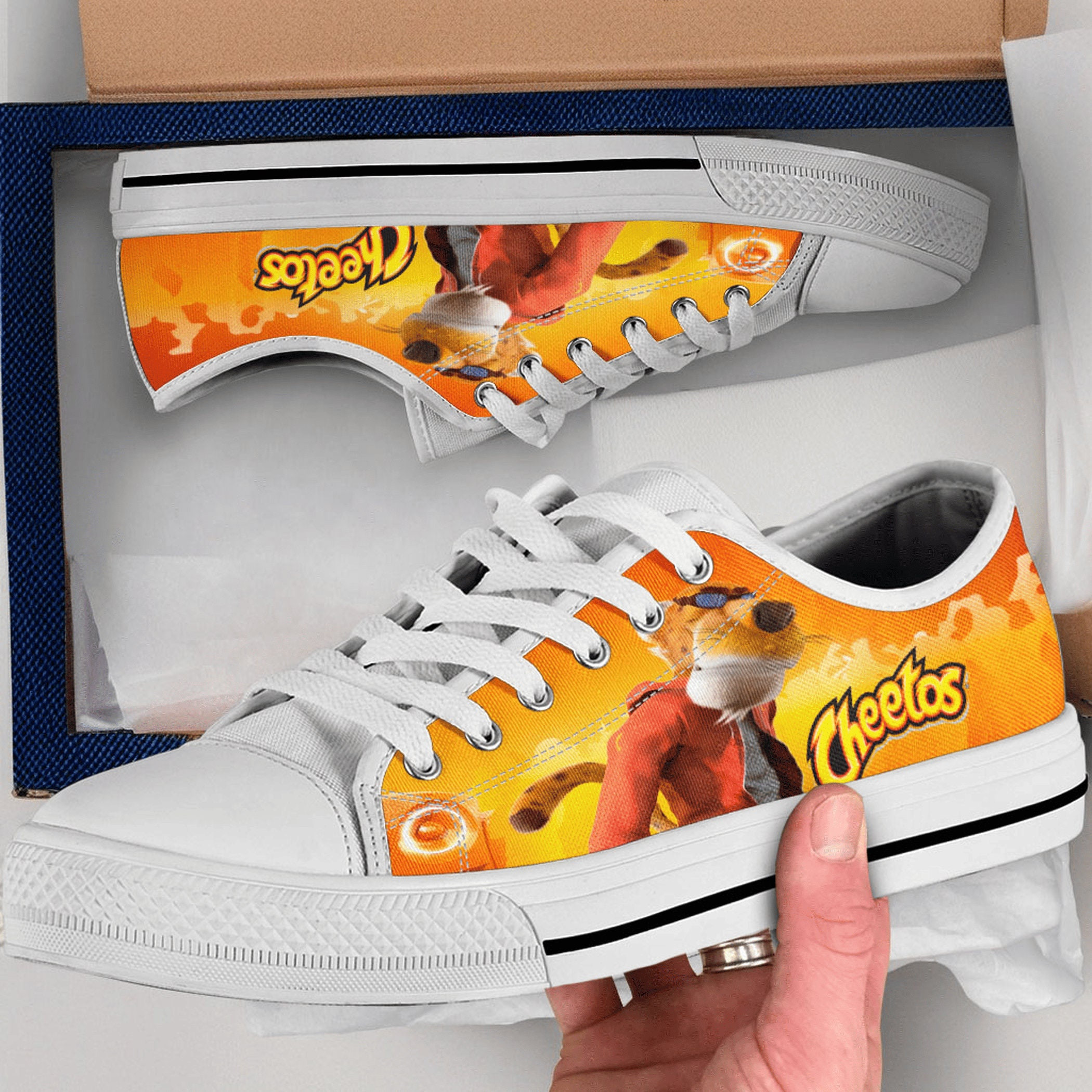 Cheetos Shoes, Cheetos Converse Style Shoes, Cheetos Gift Idea, Women's Men's High Top Sneakers