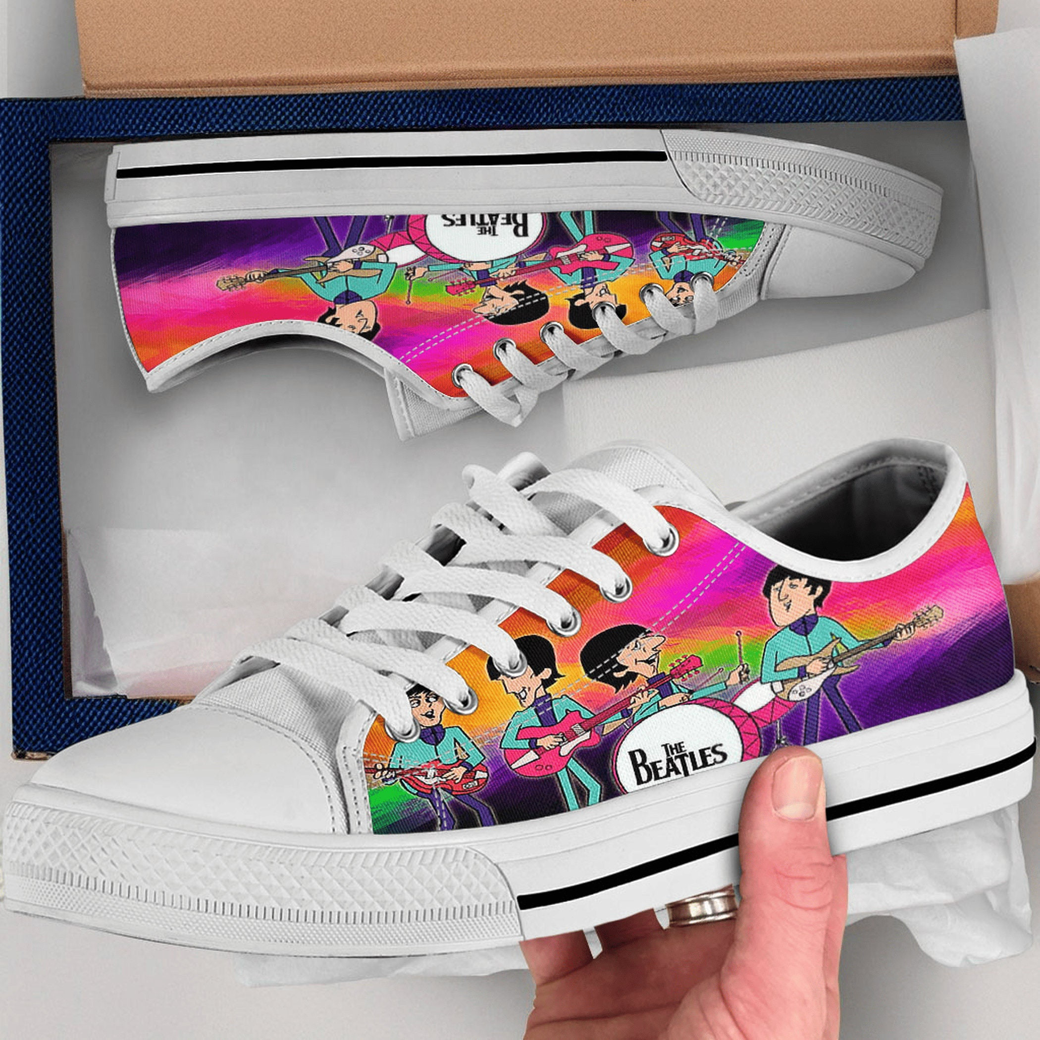 Beatles (band) Shoes, Beatles (band) Converse Style Shoes, Beatles (band) Gift Idea, Women's Men's High Top Sneakers