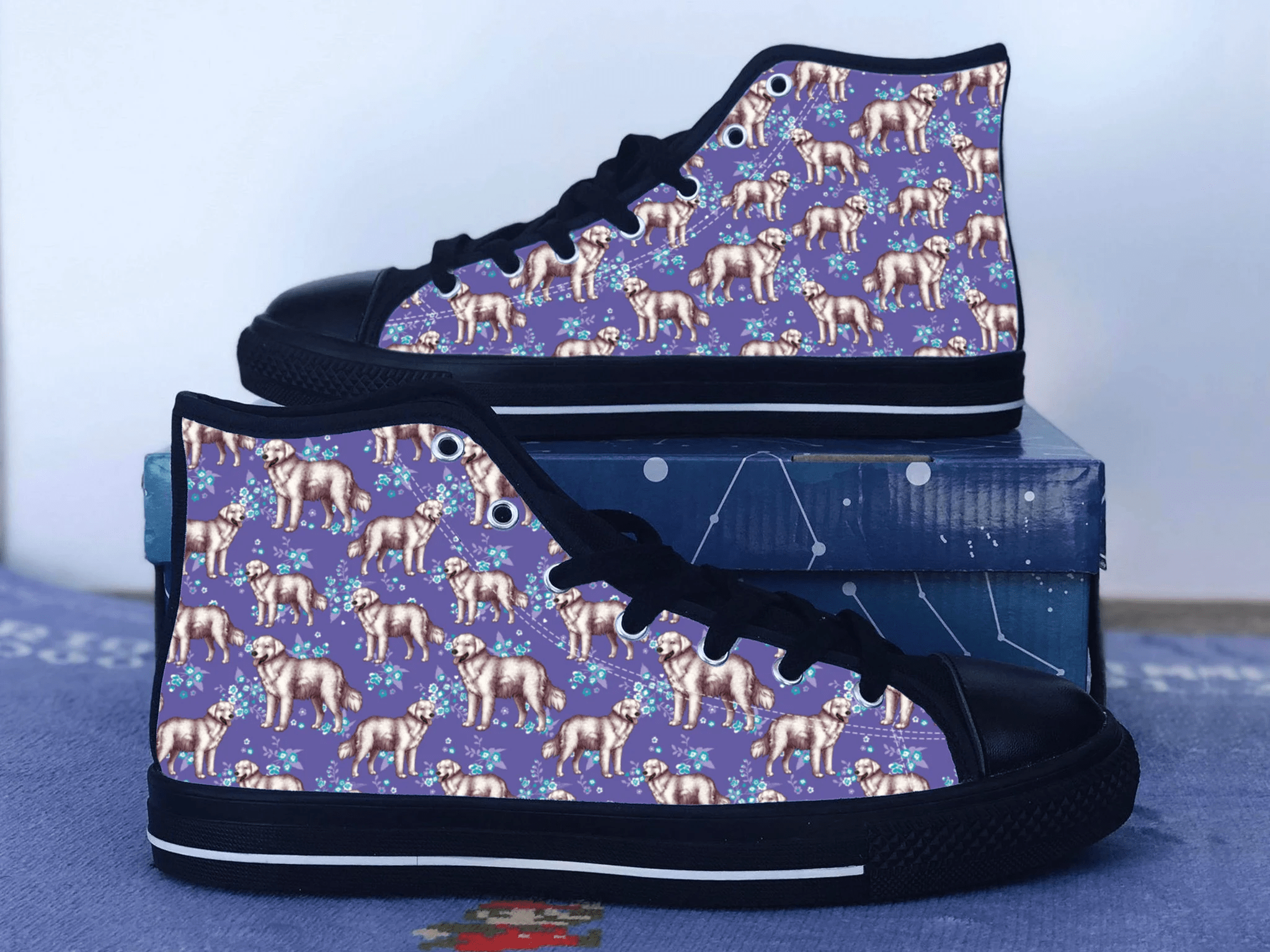 Kuvasz Shoes, Kuvasz Converse Style Shoes, Dog Lover Gift Idea, Women's Men's High Top Sneakers