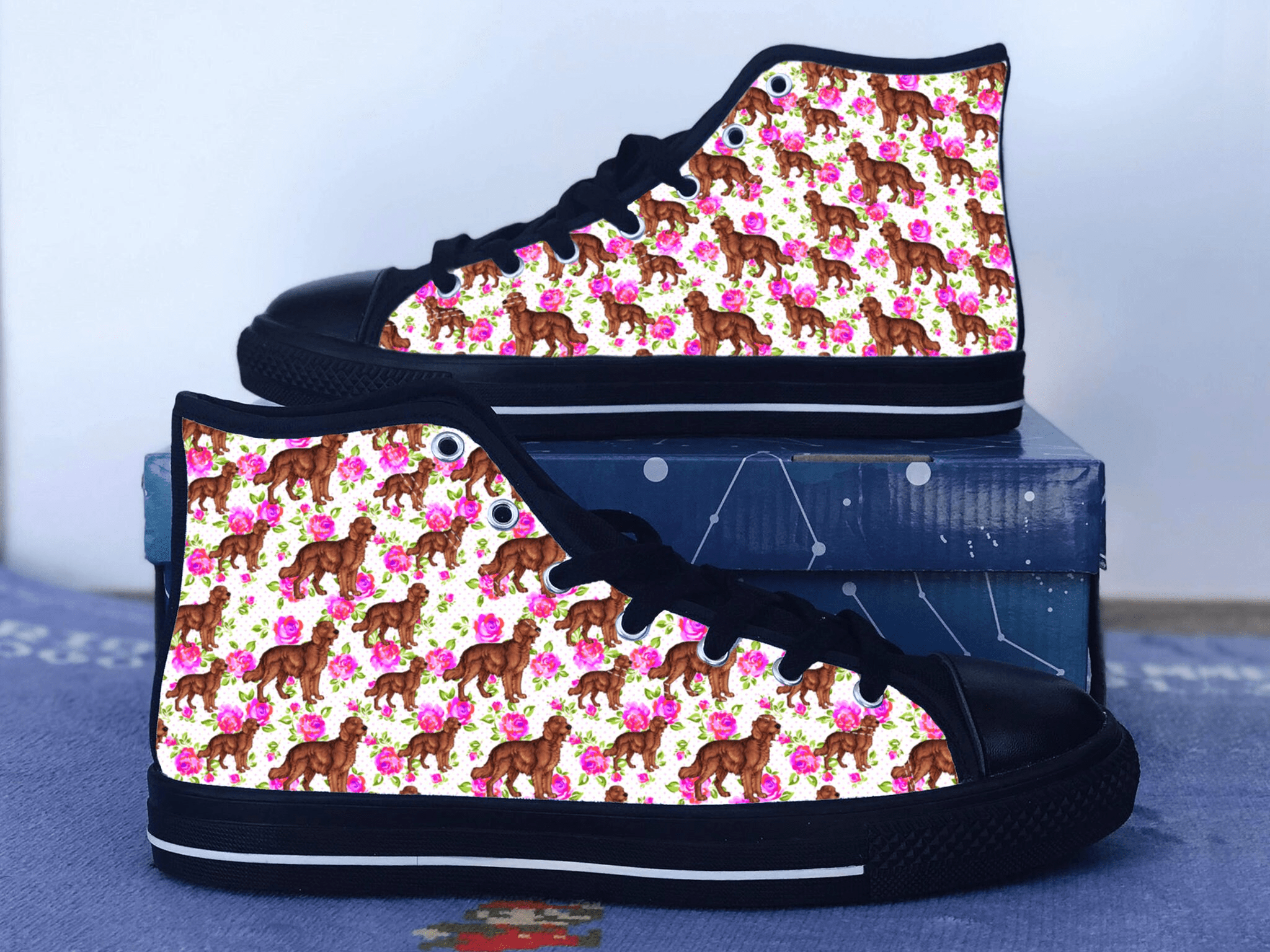 Irish Setter Shoes, Irish Setter Converse Style Shoes, Dog Lover Gift Idea, Women's Men's High Top Sneakers
