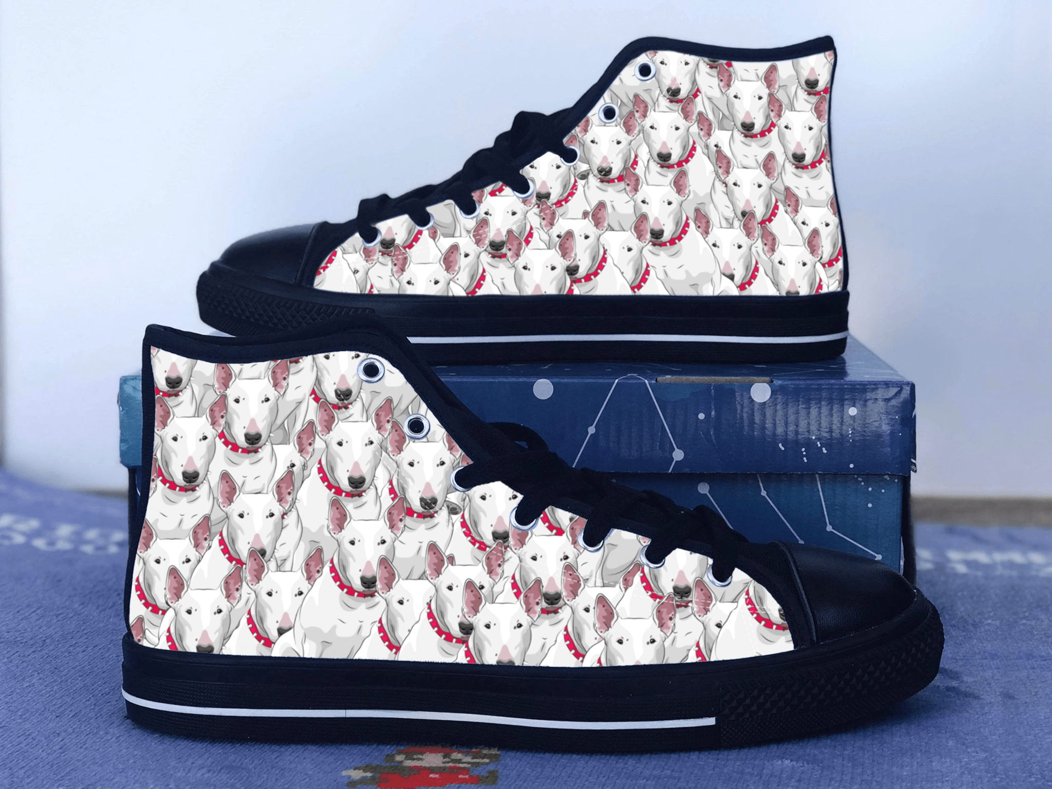Bullmastiff Shoes, Bull Mastiff Converse Style Shoes, Dog Lover Gift Idea, Women's Men's High Top Sneakers