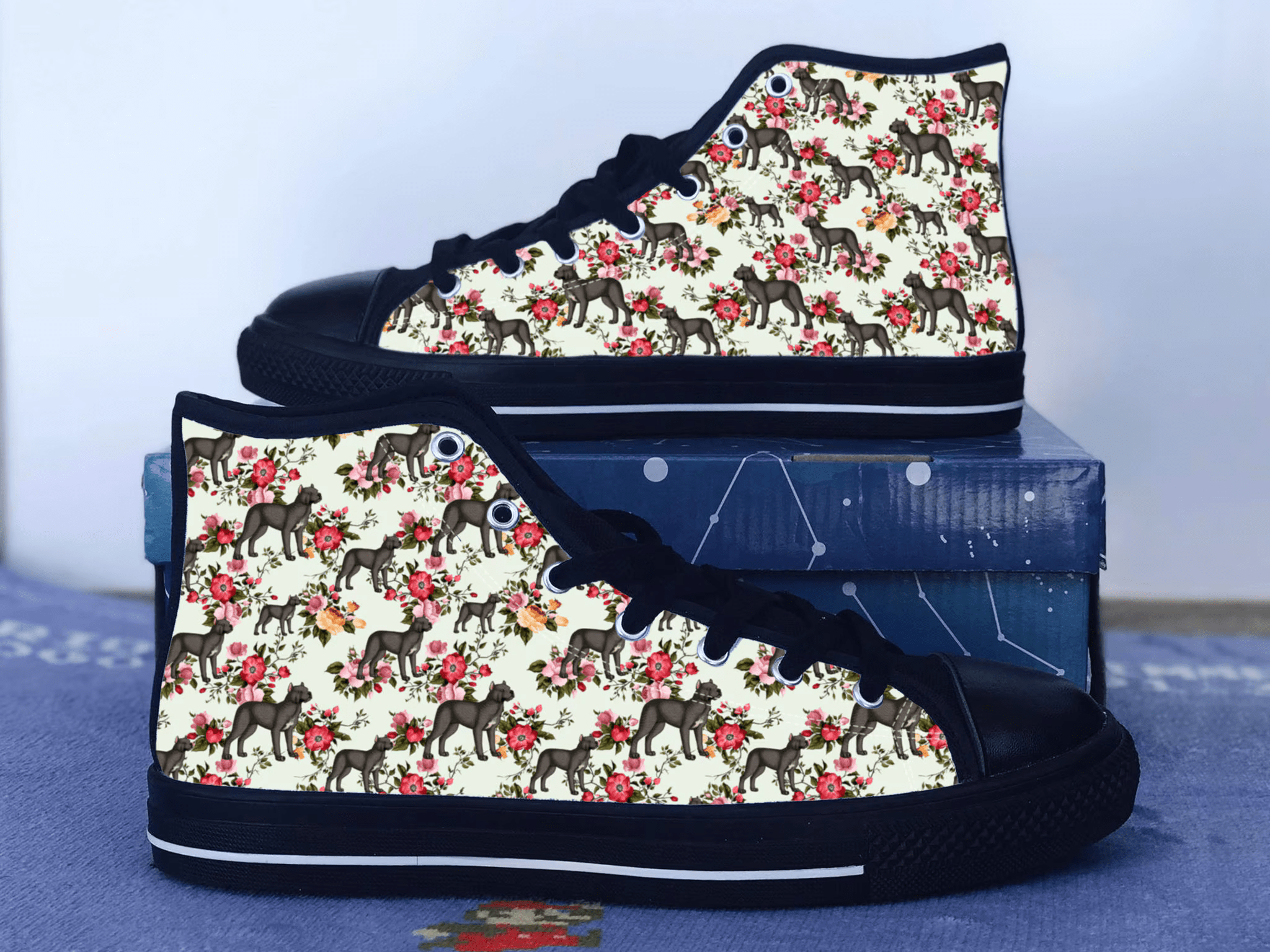 Cane Corso Shoes, Cane Corso Converse Style Shoes, Dog Lover Gift Idea, Women's Men's High Top Sneakers