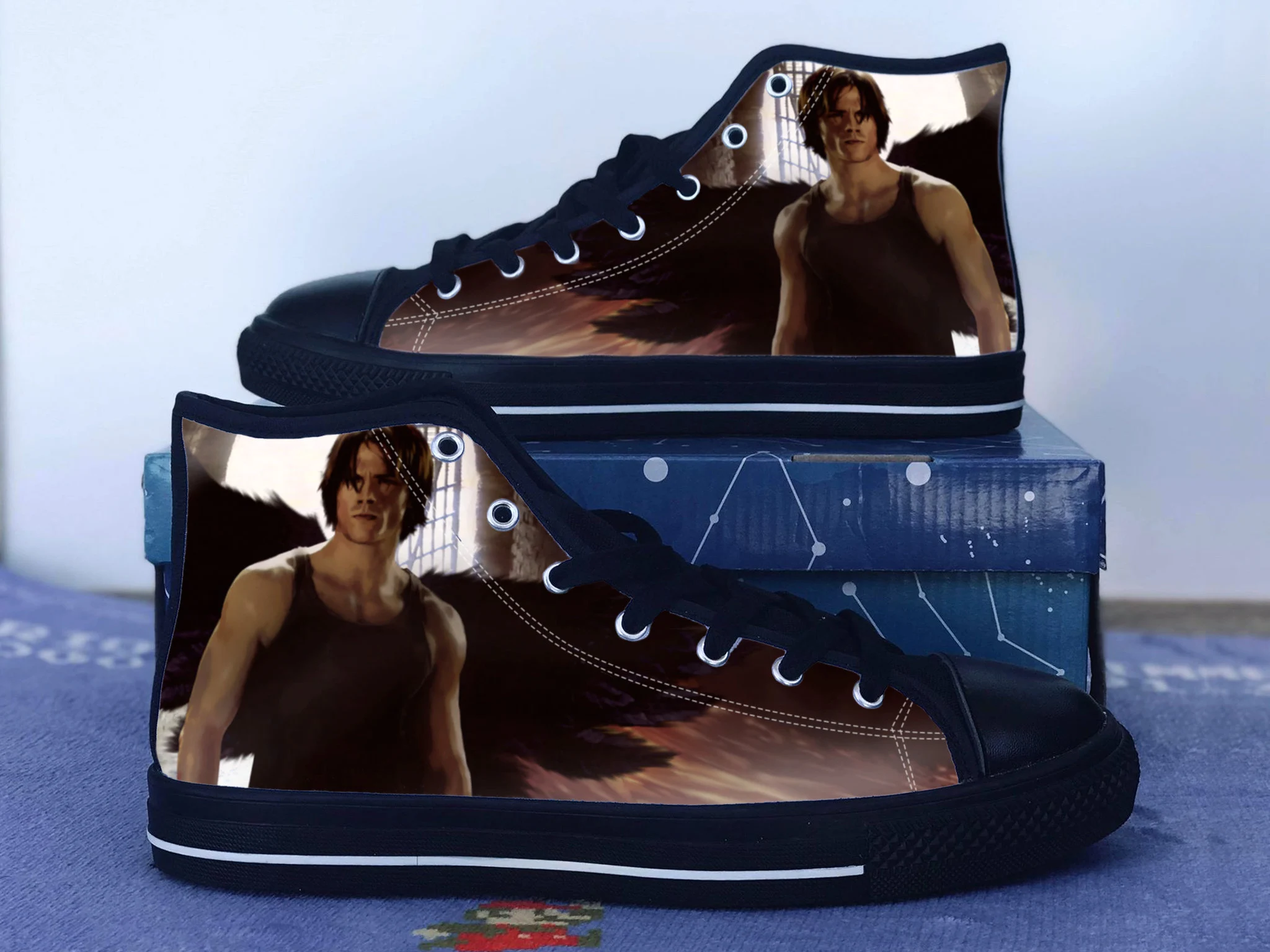 Supernatural Shoes, Supernatural Converse Style Shoes, Supernatural Fan Gift Idea, Women's Men's High Top Sneakers