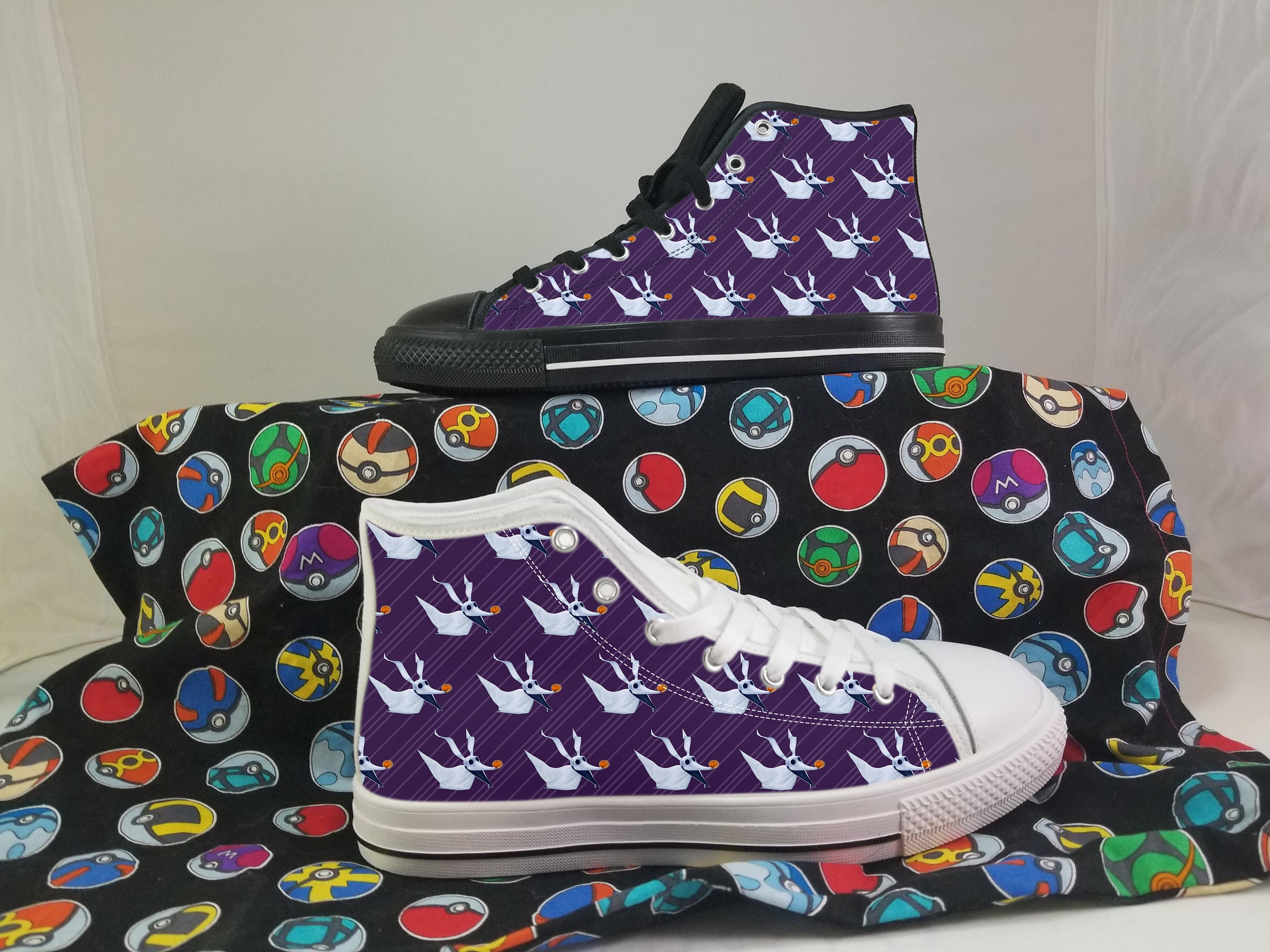 Zero Dog  Shoes, Nightmare Before Christmas Converse Style Shoes, Halloween Gift Idea, Women's Men's High Top Sneakers