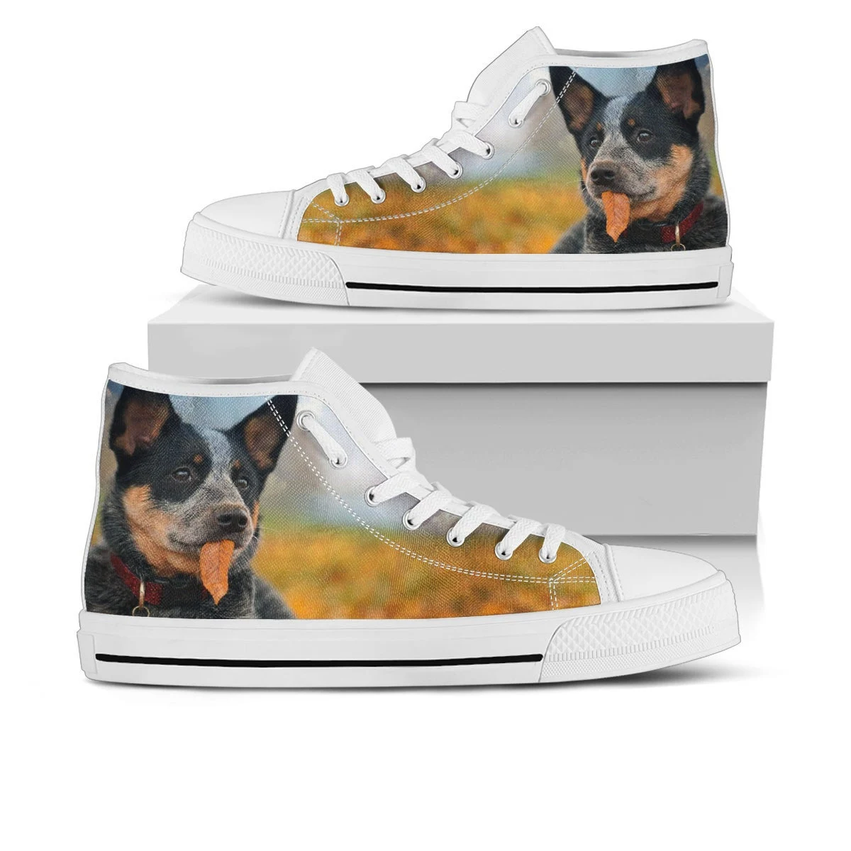 Australian Cattle Dog Shoes, Australian Cattle Dog Converse Style Shoes, Dog Lover Gift Idea, Women's Men's High Top Sneakers