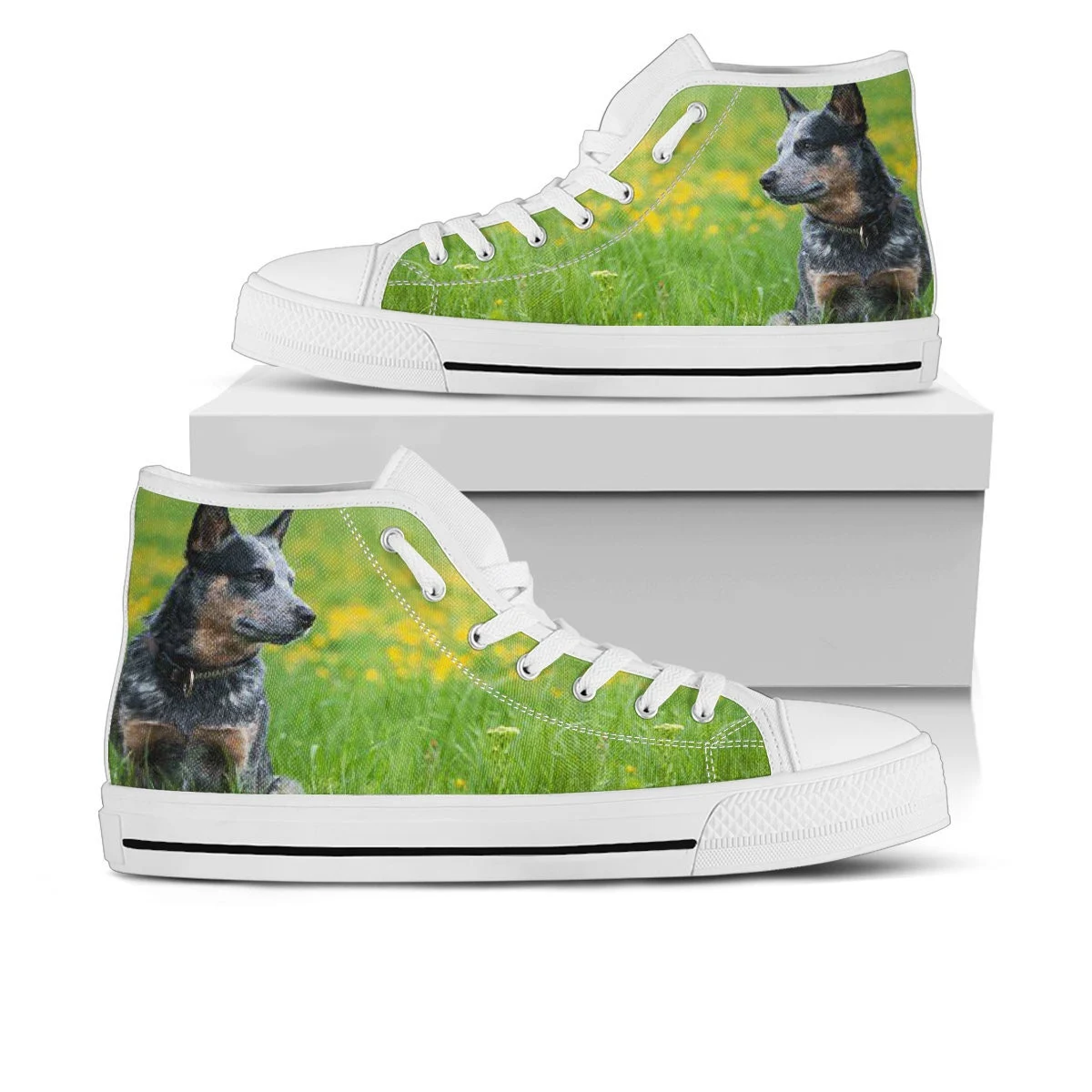 Australian Cattle Dog Shoes, Australian Cattle Dog Converse Style Shoes, Dog Lover Gift Idea, Women's Men's High Top Sneakers