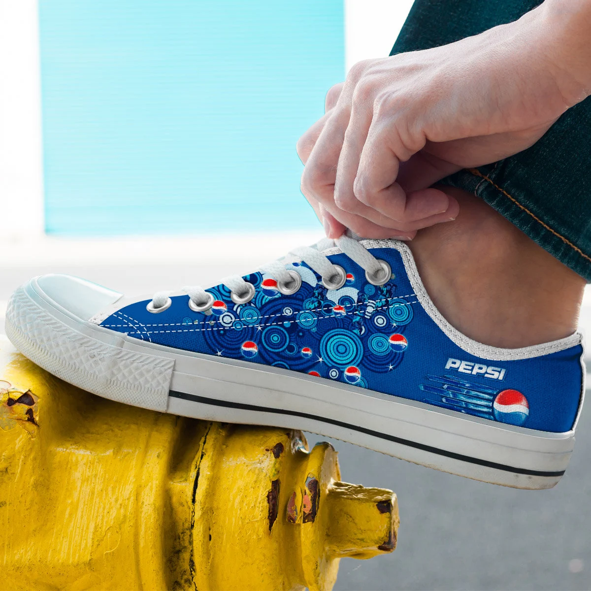 Pepsi Shoes, Pepsi Runners, Pepsi Converse Style Shoes, Pepsi Gift Idea, Women's Men's Low Top Sneakers