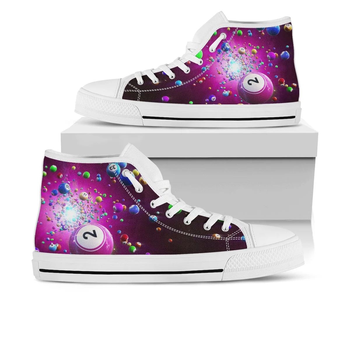 Bingo Ball Shoes, Bingo Ball High Top Sneaker, Bingo Fan Converse style hightop, custom shoe, mom dad child shoe