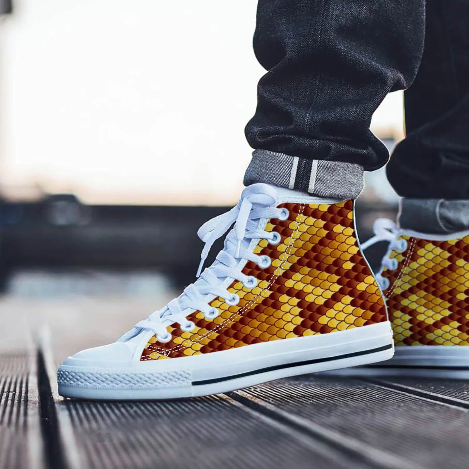 Python Shoes, Python High Top Sneaker, Snake Fan Converse style hightop, custom shoe, mom dad child shoe