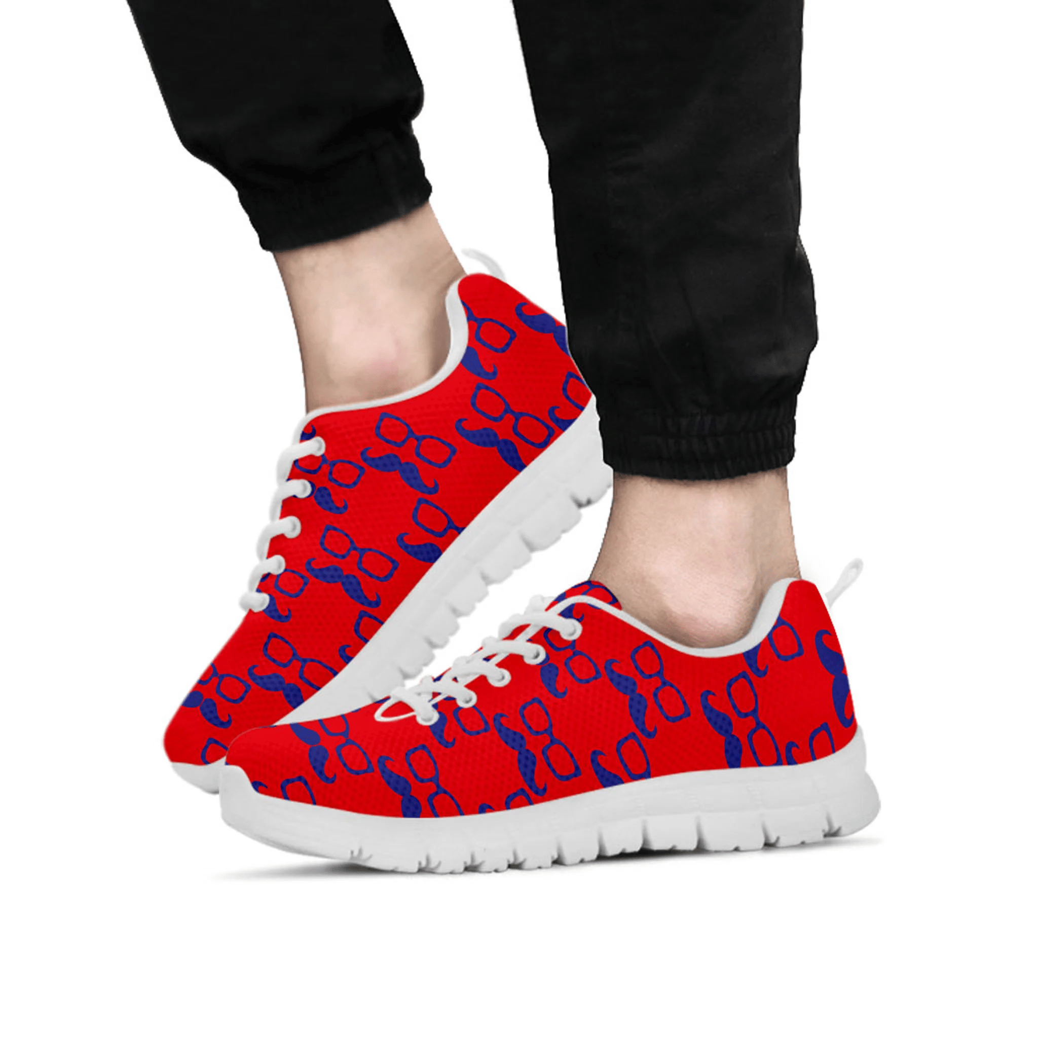 Moustache Shoes, Moustache Sneaker, Facial Hair Lover tennis shoe, custom shoe, mom dad child shoe