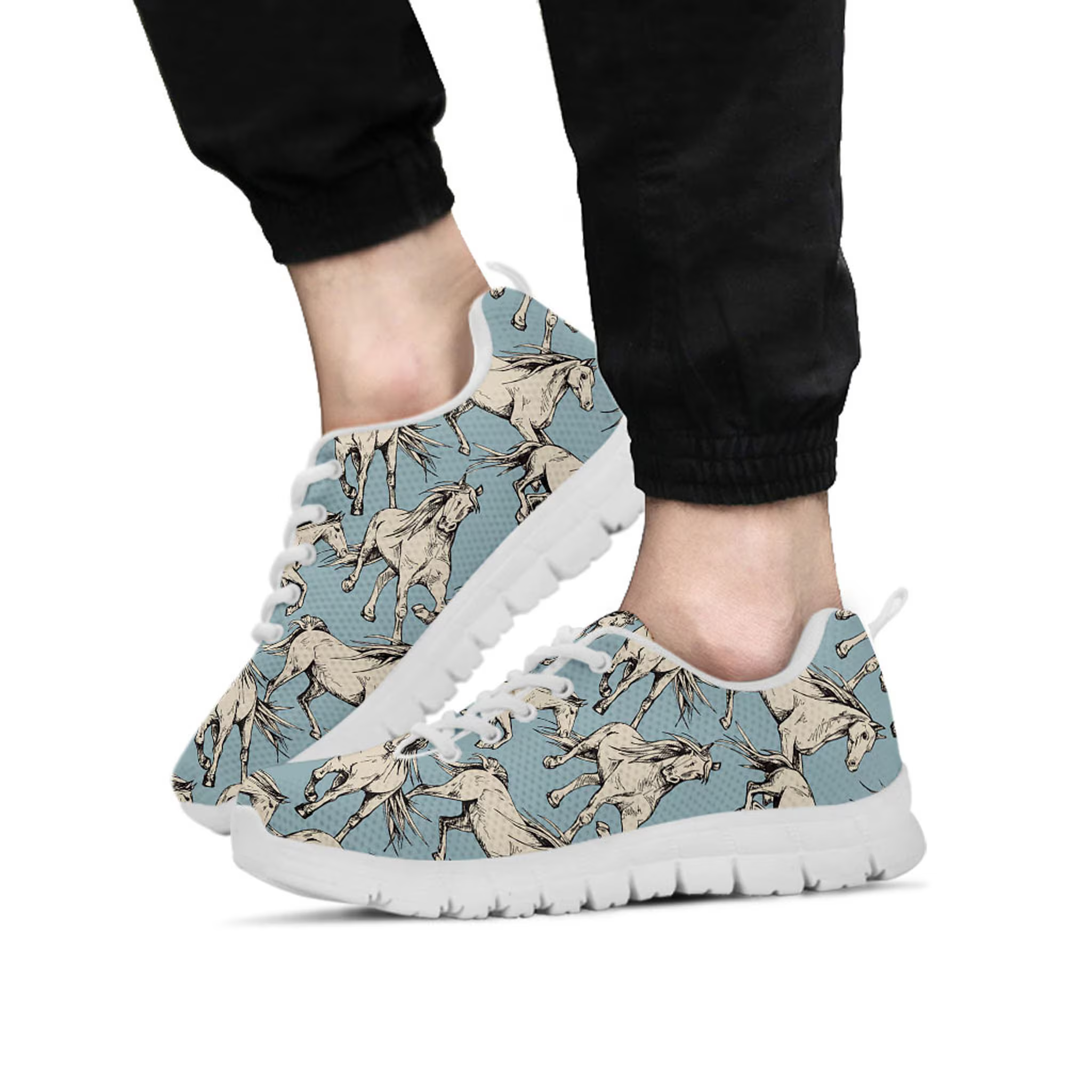 Horse Shoes, Horse Sneaker, Animal Lover tennis shoe, custom shoe, mom dad child shoe