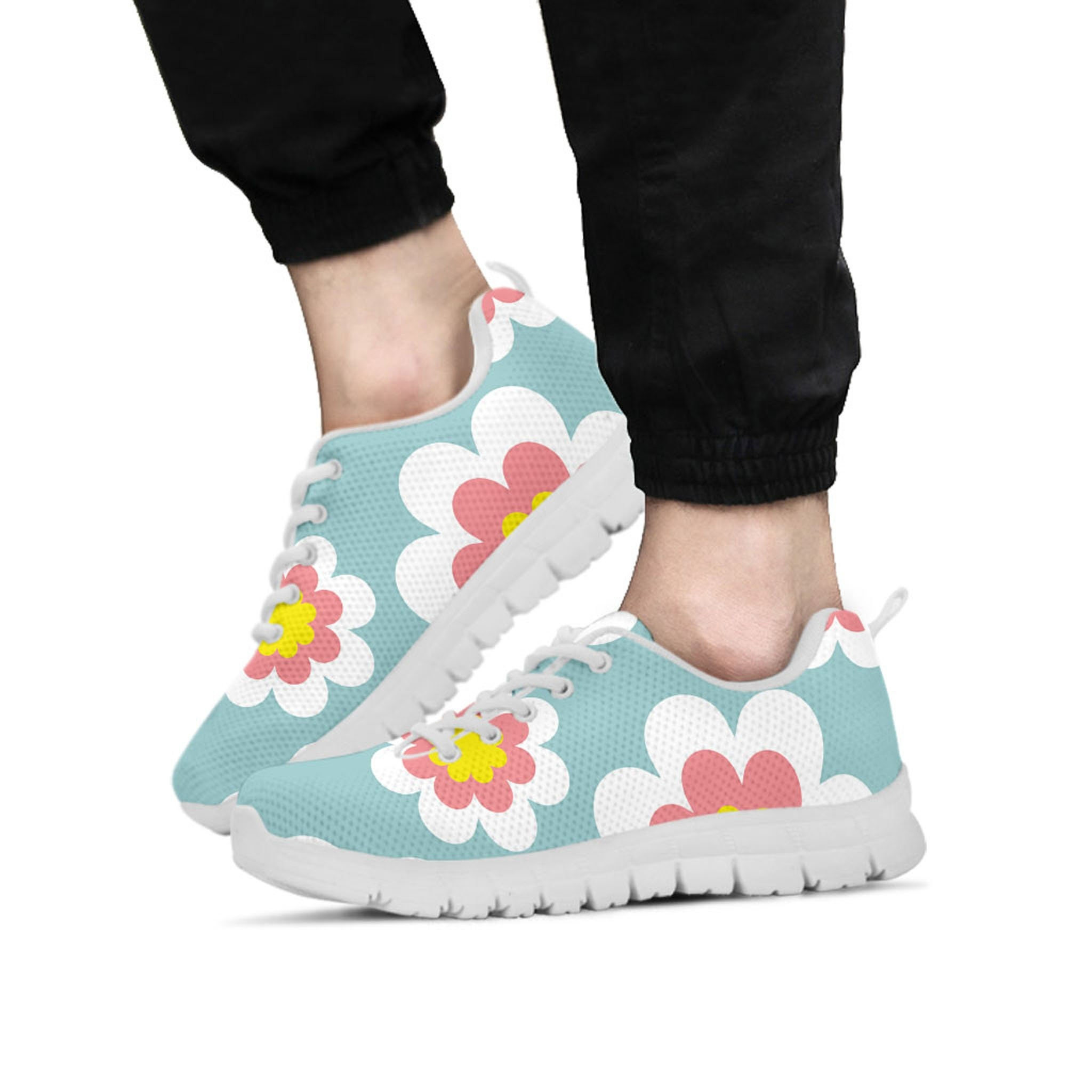 Floral Shoes, Flower Sneaker, Floral Flower Lover tennis shoe, custom shoe, mom dad child shoe