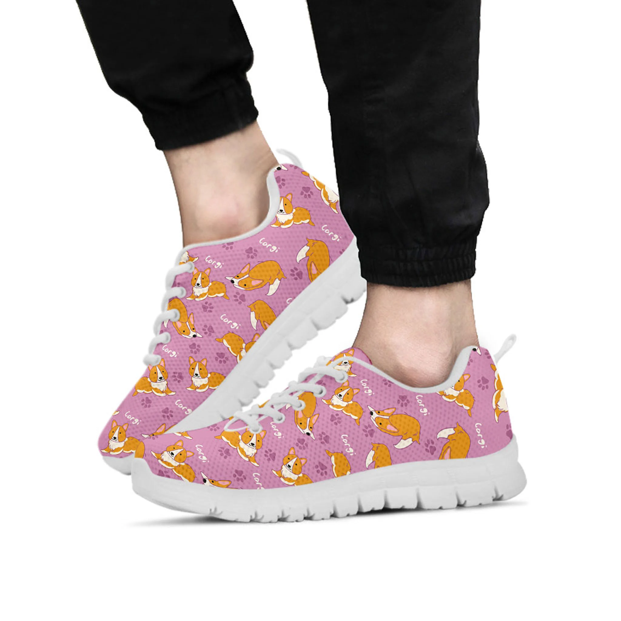 Corgi Shoes, Corgi Sneaker, Dog Lover tennis shoe, custom shoe, mom dad child shoe