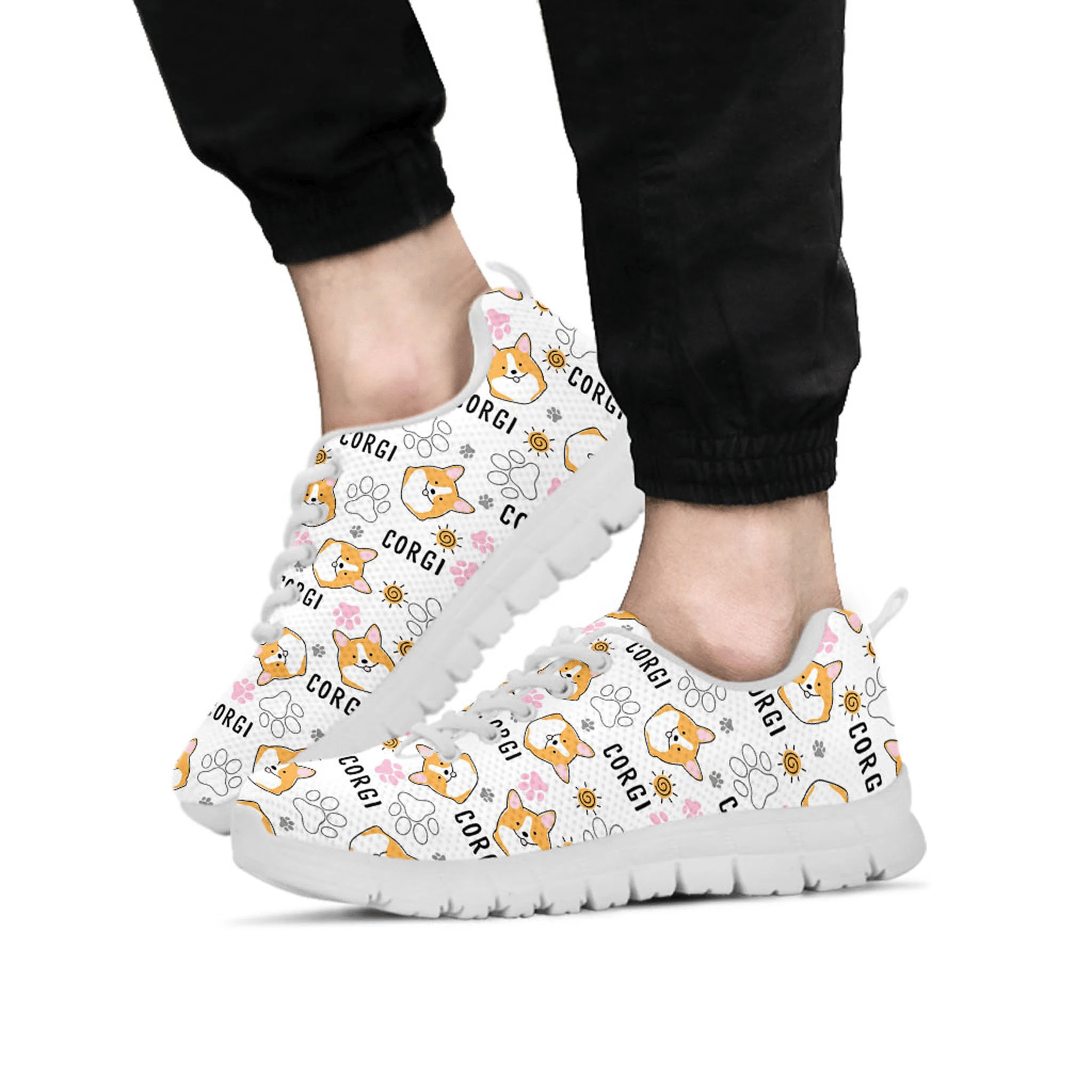 Corgi Shoes, Corgi Sneaker, Dog Lover tennis shoe, custom shoe, mom dad child shoe