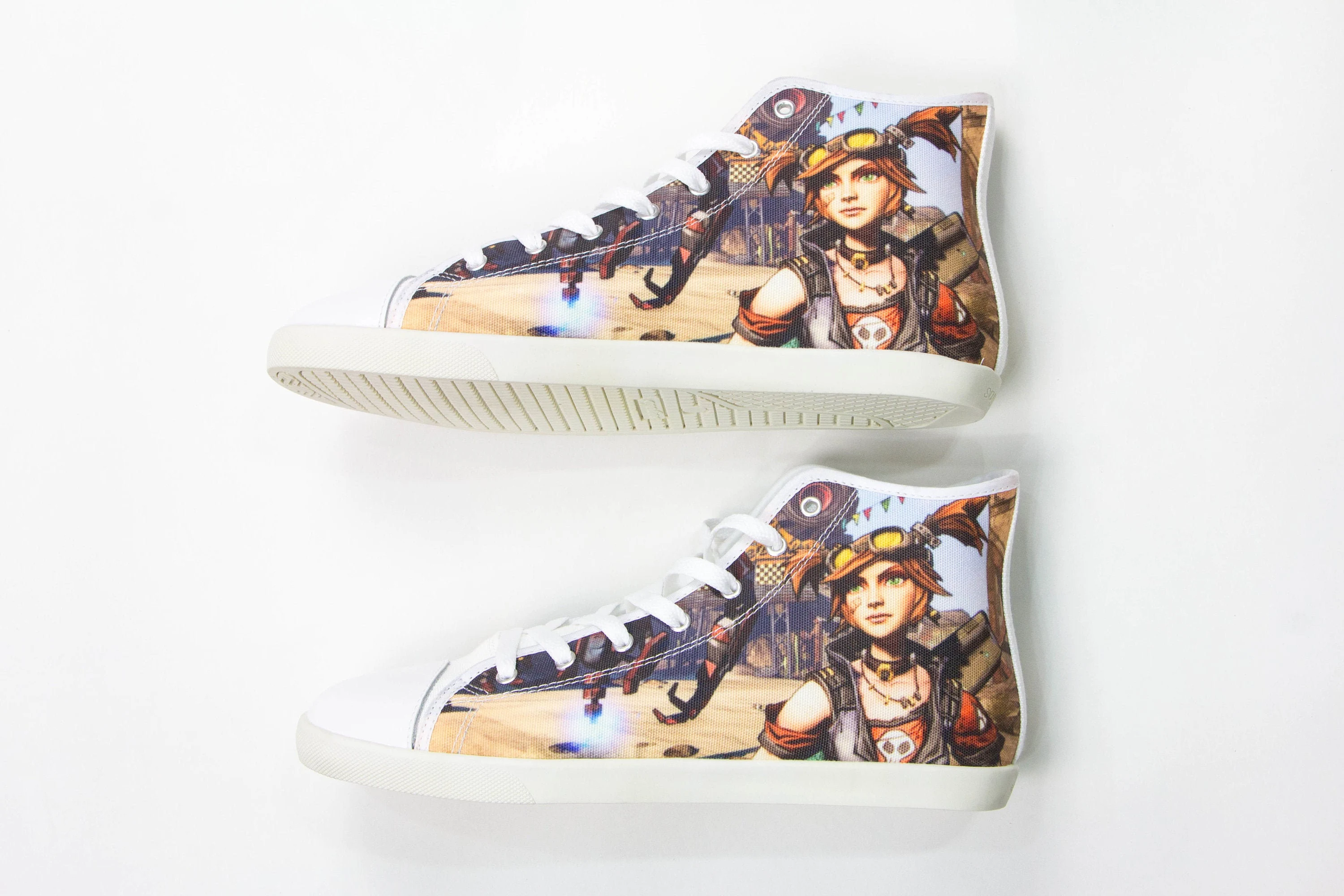 Borderlands Shoes, Borderlands 2 High Top Sneaker, Video Game Converse-style hightop, custom shoe, mom dad child shoe
