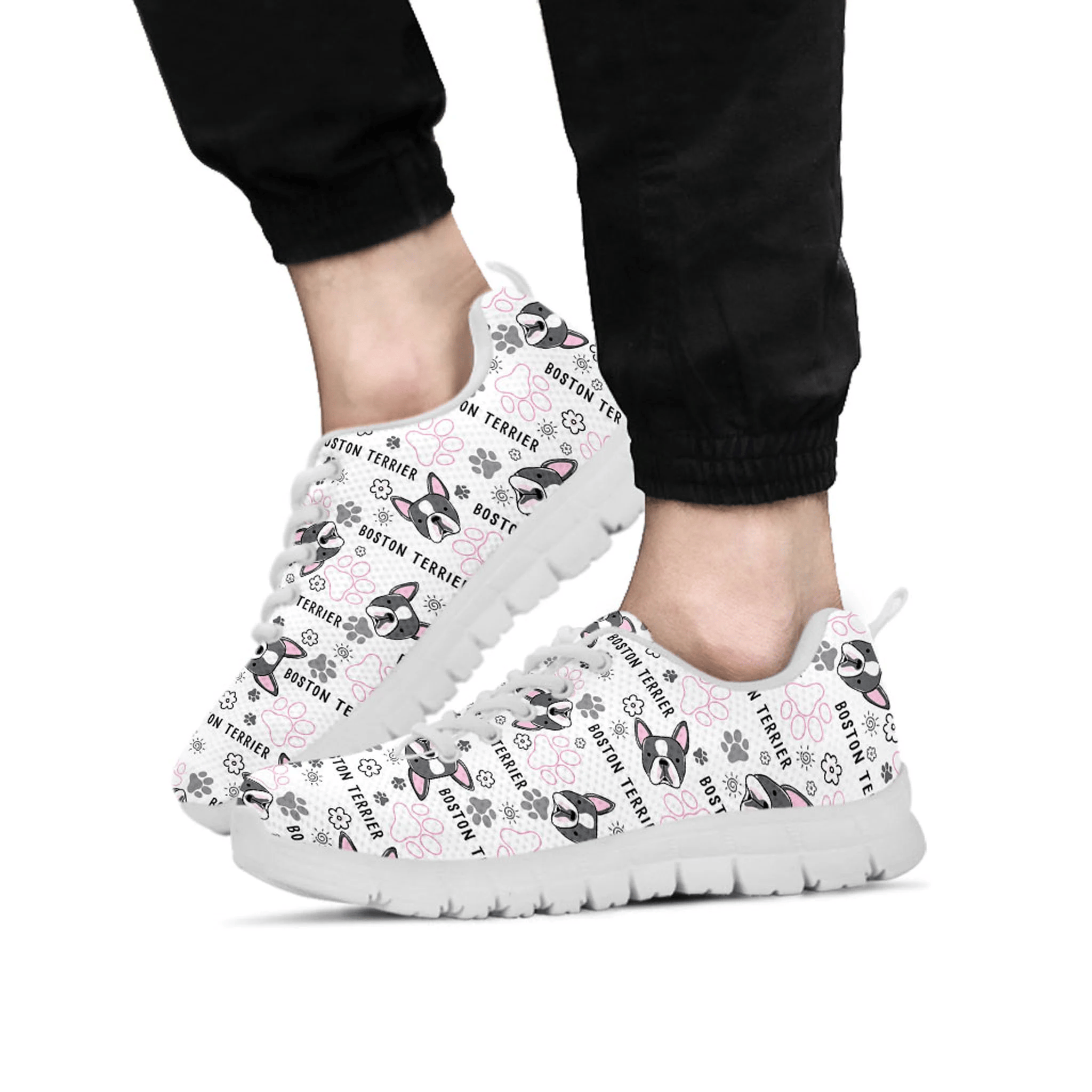 Boston Terrier Shoes, Boston Terrier Sneaker, Dog Lover tennis shoe, custom shoe, mom dad child shoe