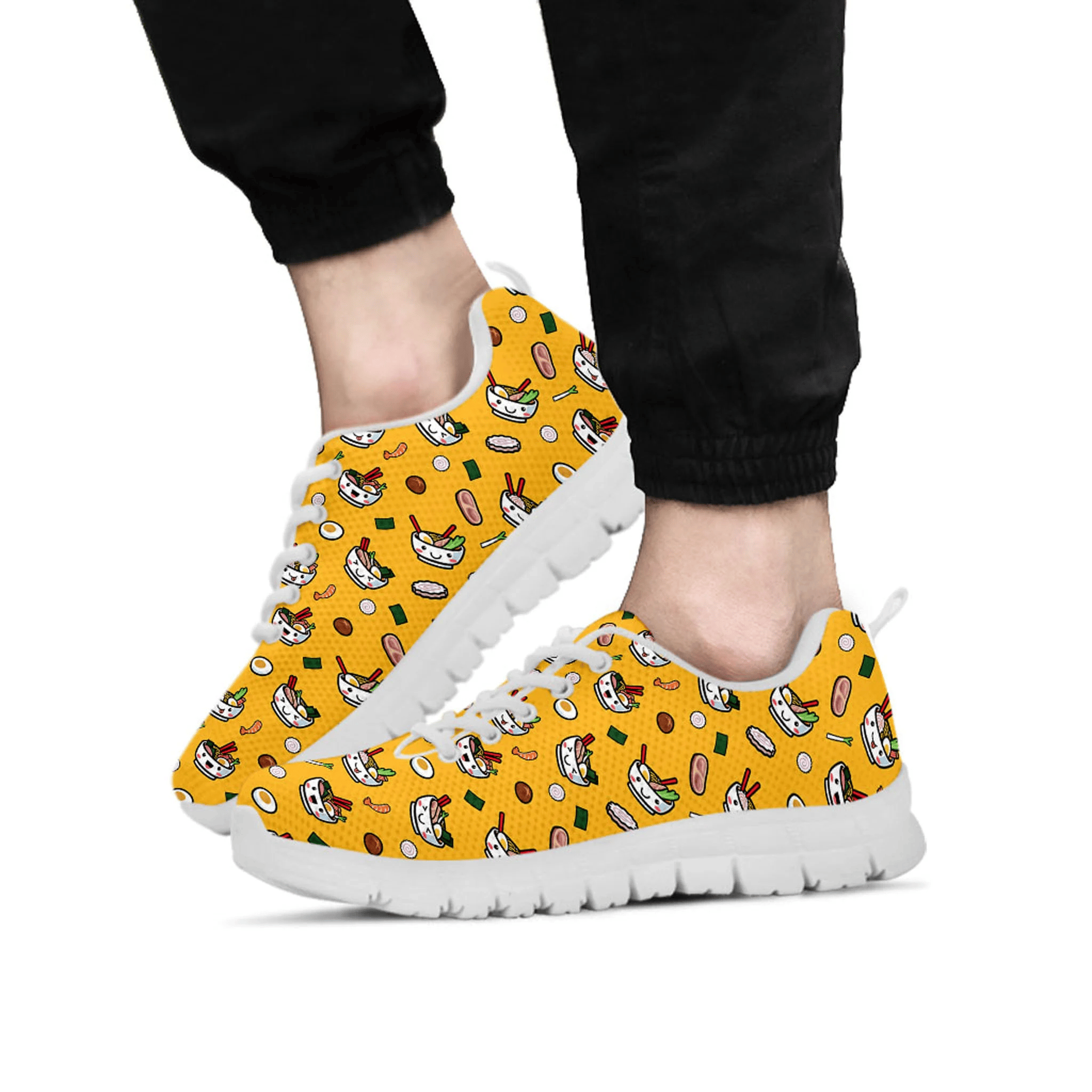 Japanese Food Shoes, Ramen Sneaker, Kawaii Lover tennis shoe, custom shoe, mom dad child shoe