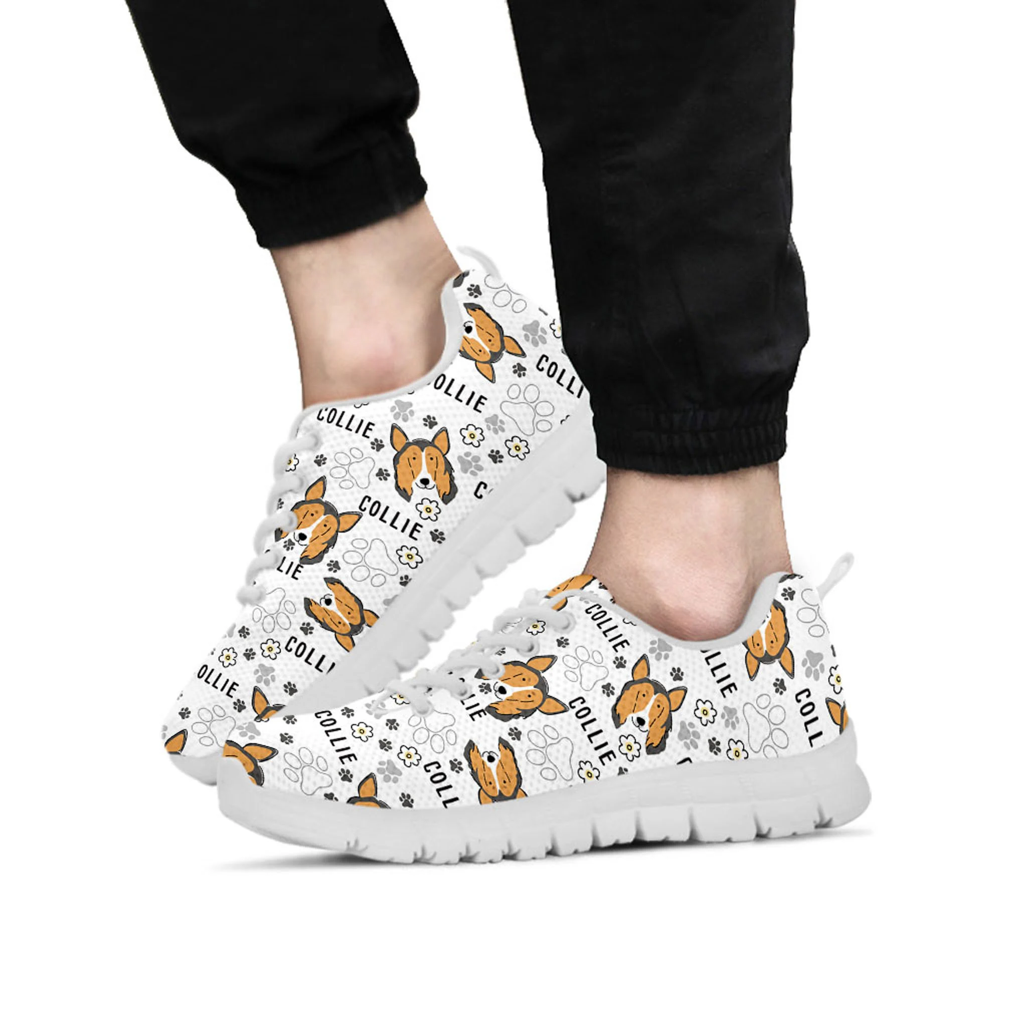 Collie Shoes, Rough Collie Sneaker, Dog Lover tennis shoe, custom shoe, mom dad child shoe