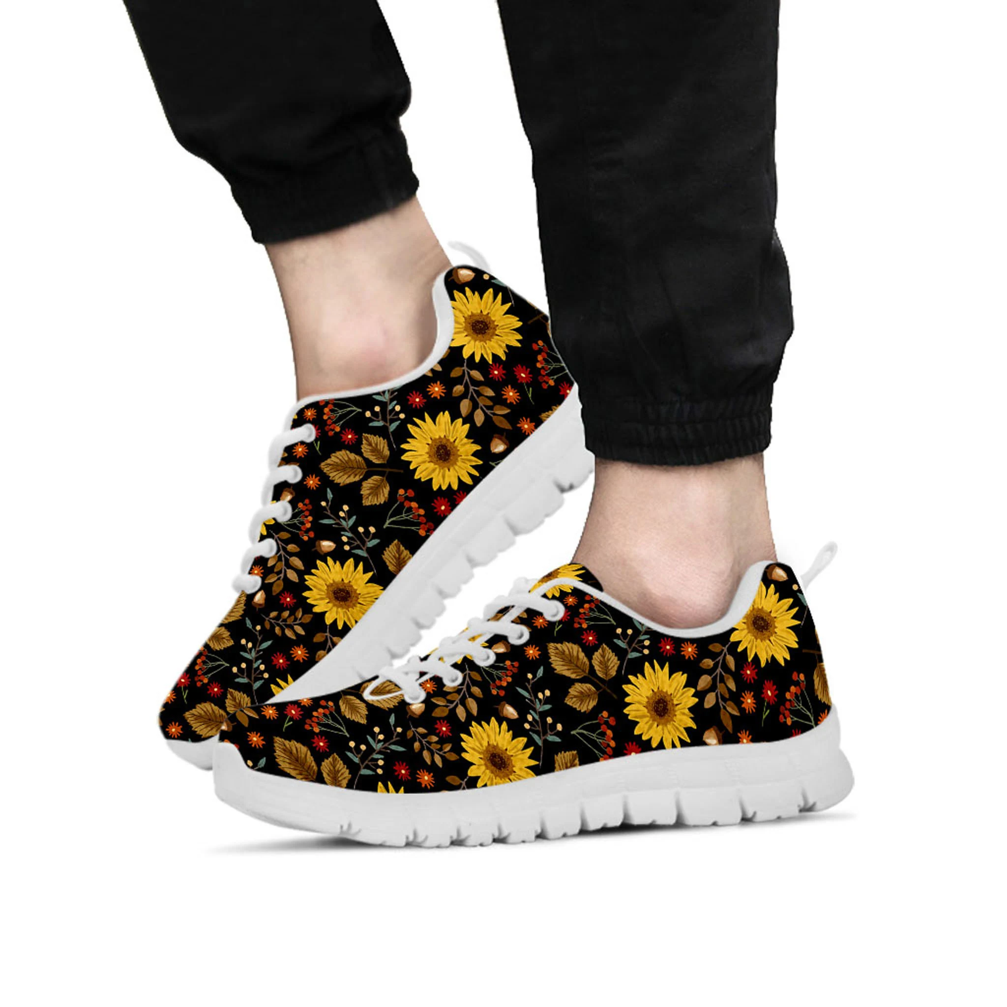 Sunflower Shoes, Sunflower Sneaker, Floral Lover tennis shoe, custom shoe, mom dad child shoe