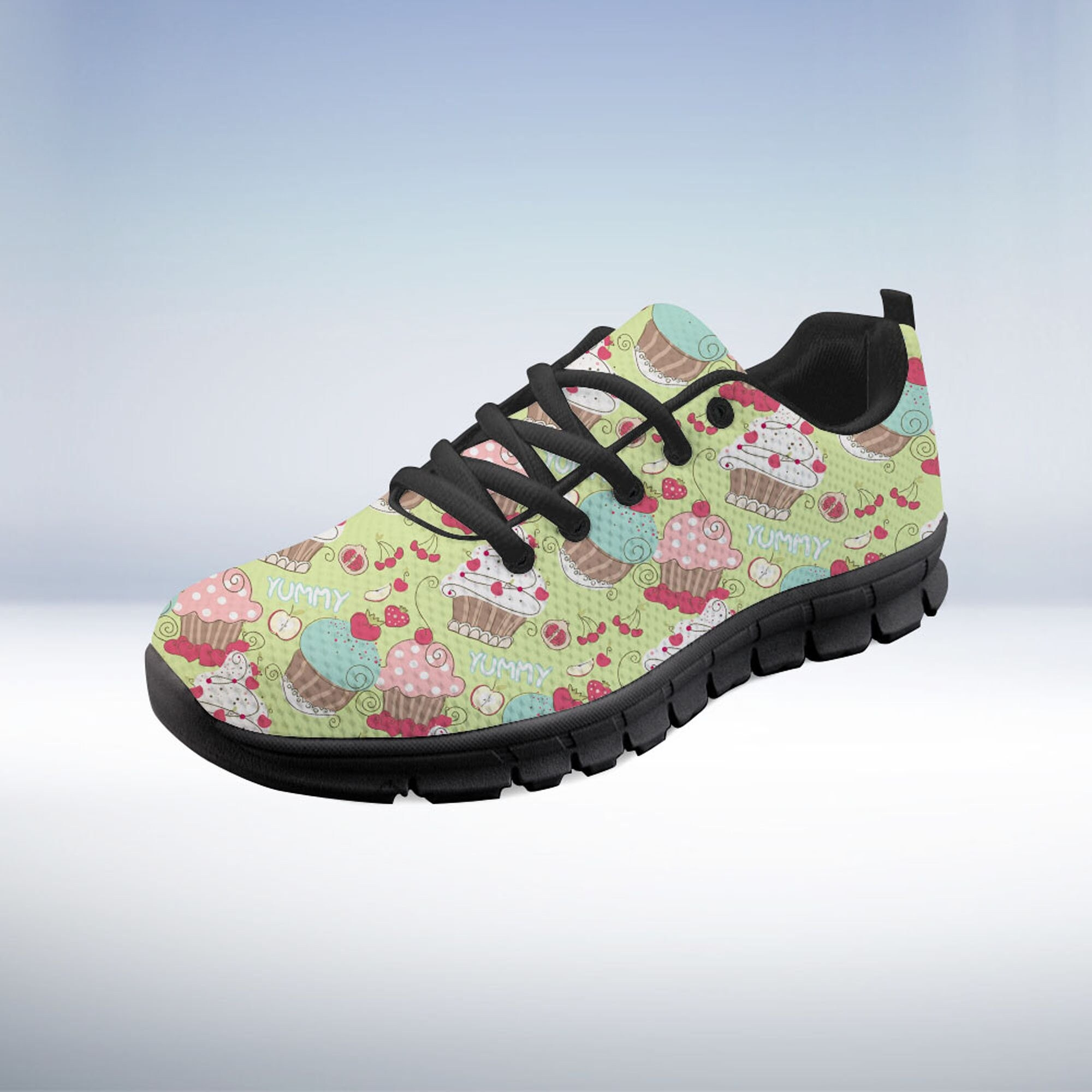 Cupcake Shoes, Cupcake Sneaker, Bakery Foodie Lover tennis shoe, custom shoe, mom dad child shoe