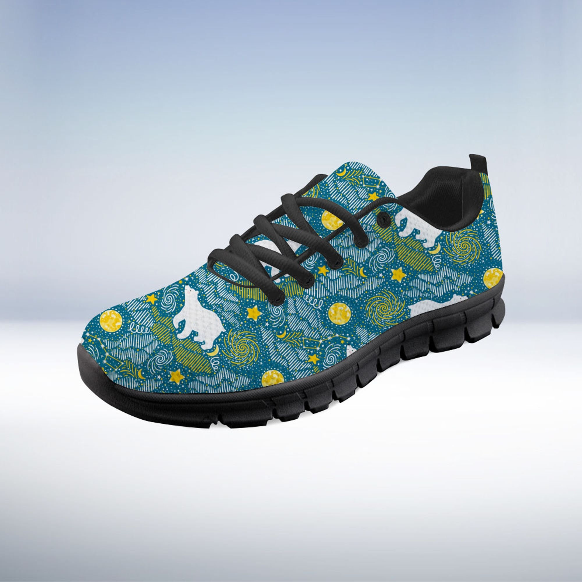 Polar Bear Shoes, Polar Bear Sneaker, Animal Lover tennis shoe, custom shoe, mom dad child shoe