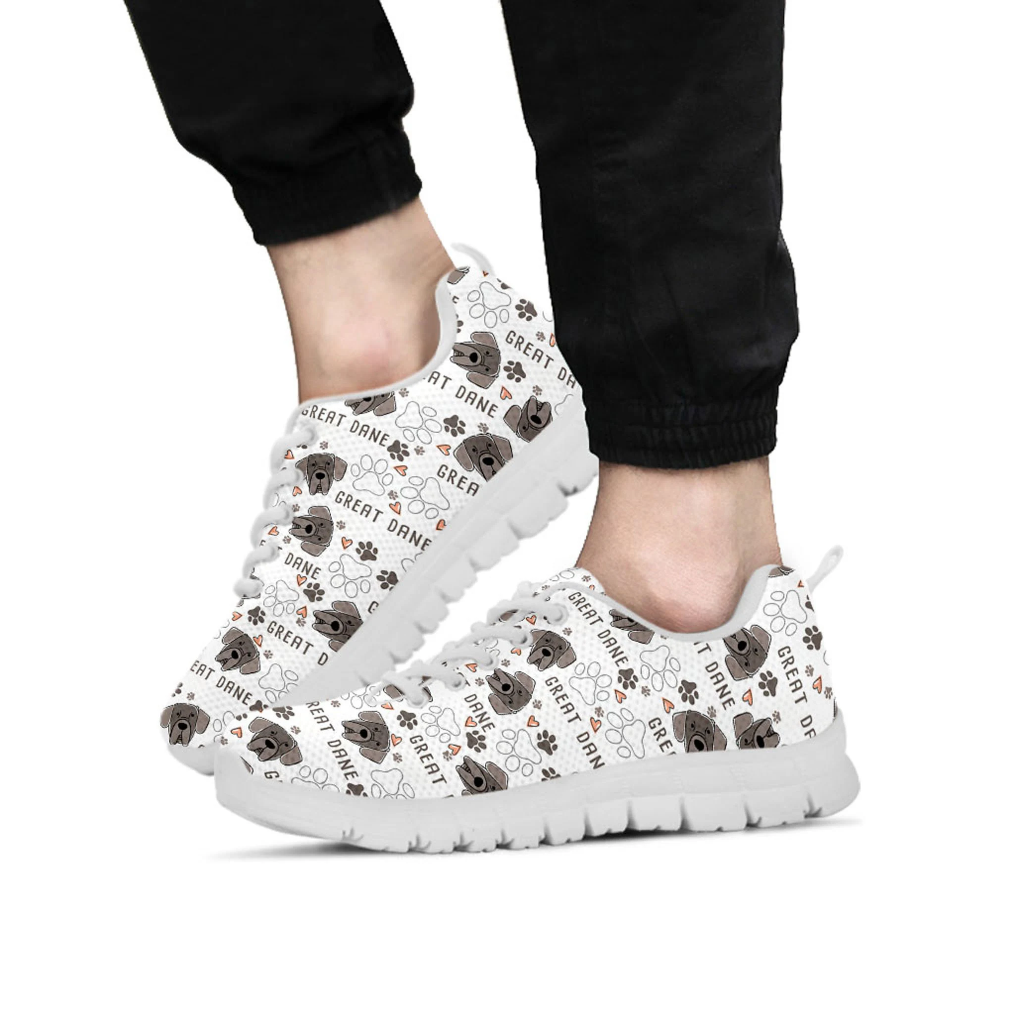 Great Dane Shoes, Great Dane Sneaker, Dog Lover tennis shoe, custom shoe, mom dad child shoe