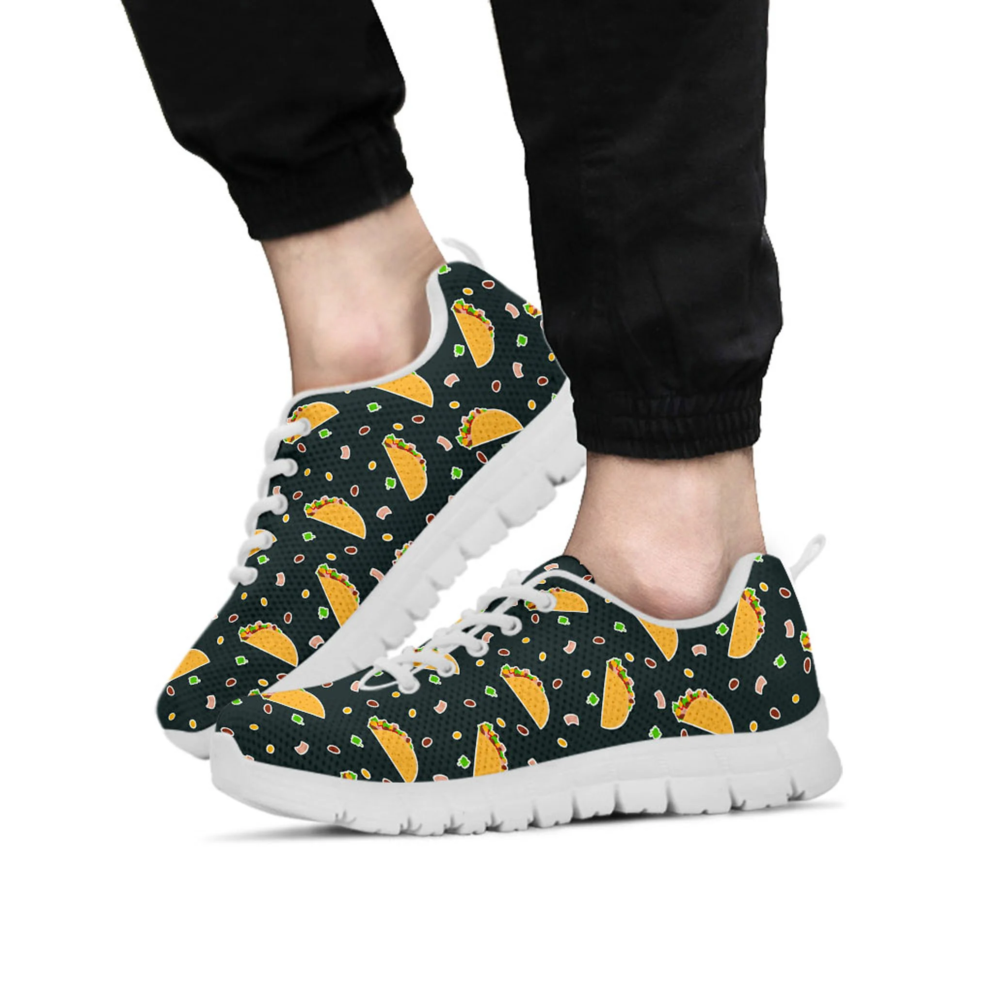Taco Shoes, Taco Sneaker, Foodie Lover tennis shoe, custom shoe, mom dad child shoe