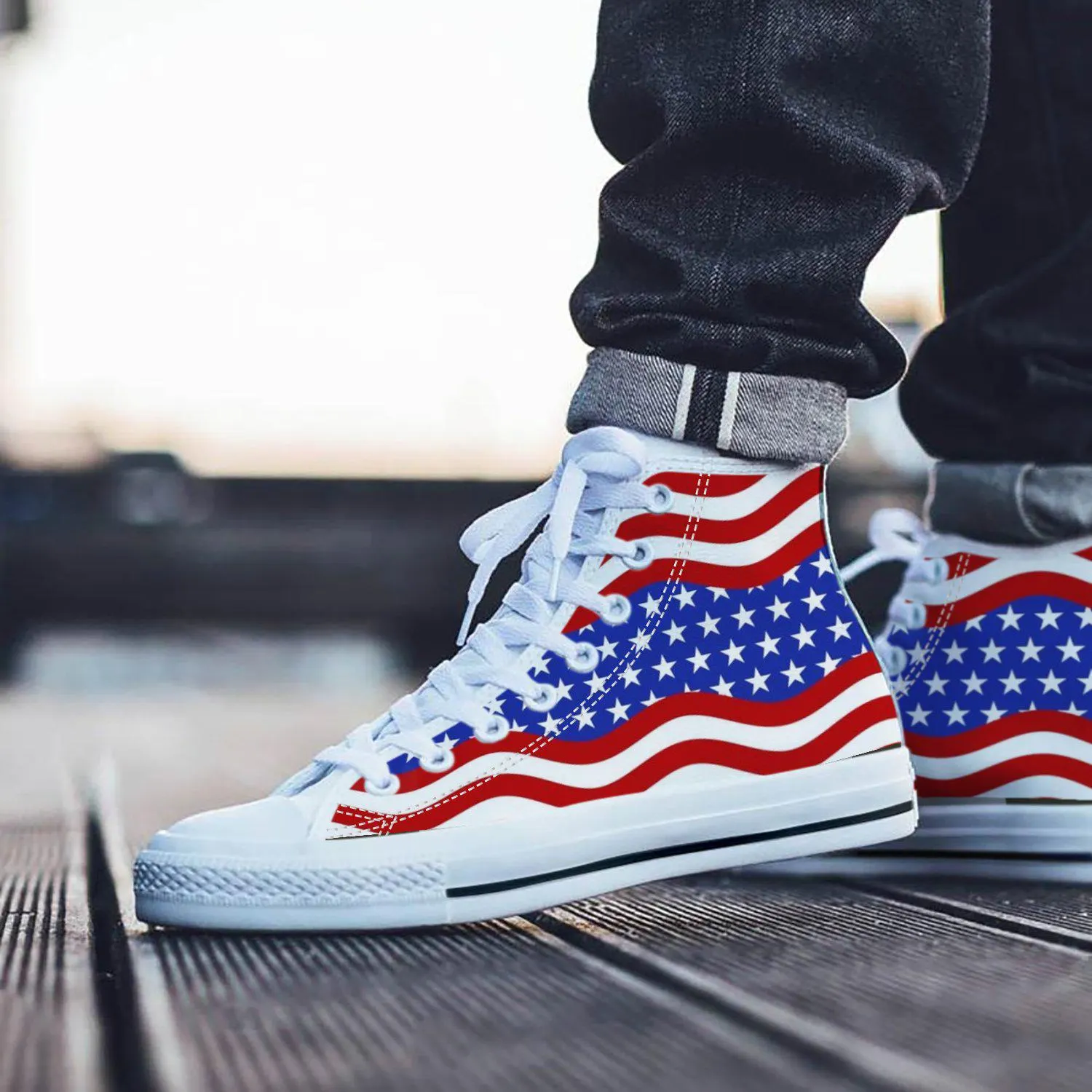 USA Shoes, USA High Top Sneaker, USA Fan Converse style hightop, custom shoe, mom dad child shoes