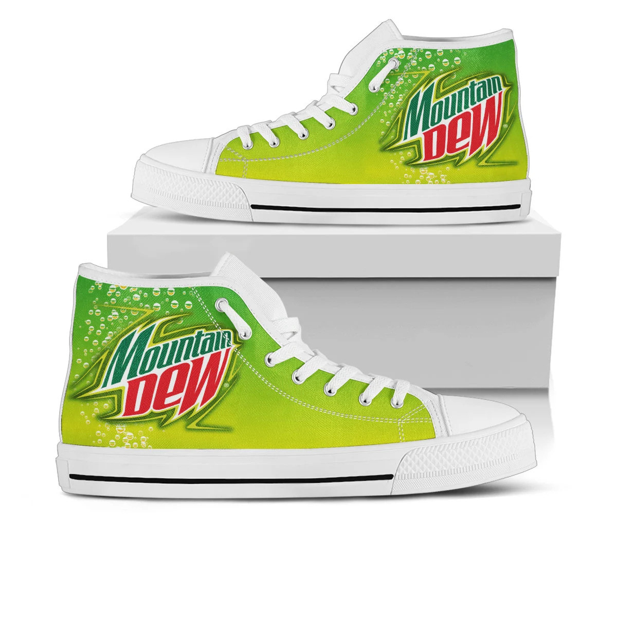 Mountain Dew Shoes, Mountain Dew High Top Sneaker, Soda Pop Fan Converse style hightop, custom shoe, mom dad child shoe