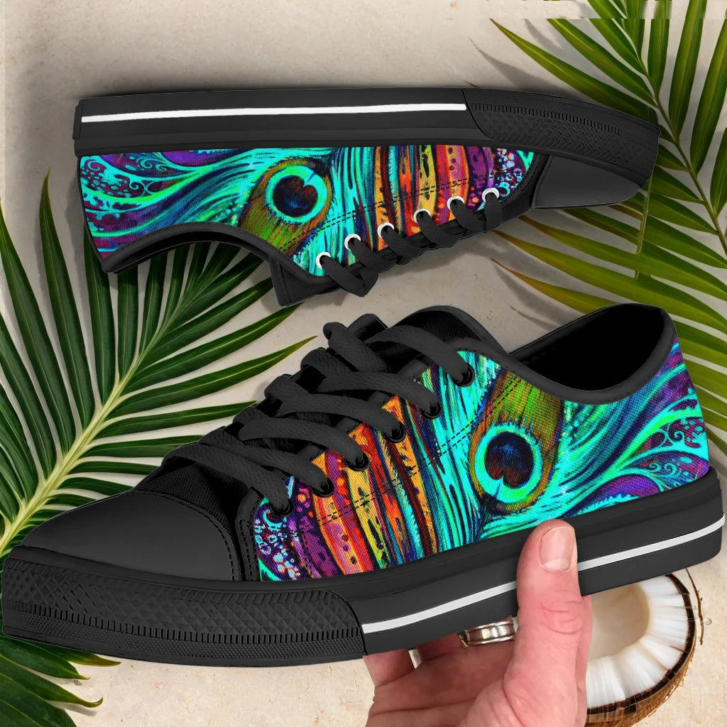Peacock Shoes, Peacock Low Top Sneaker, Animal Fan Converse style lowtop, custom shoe, mom dad child shoe