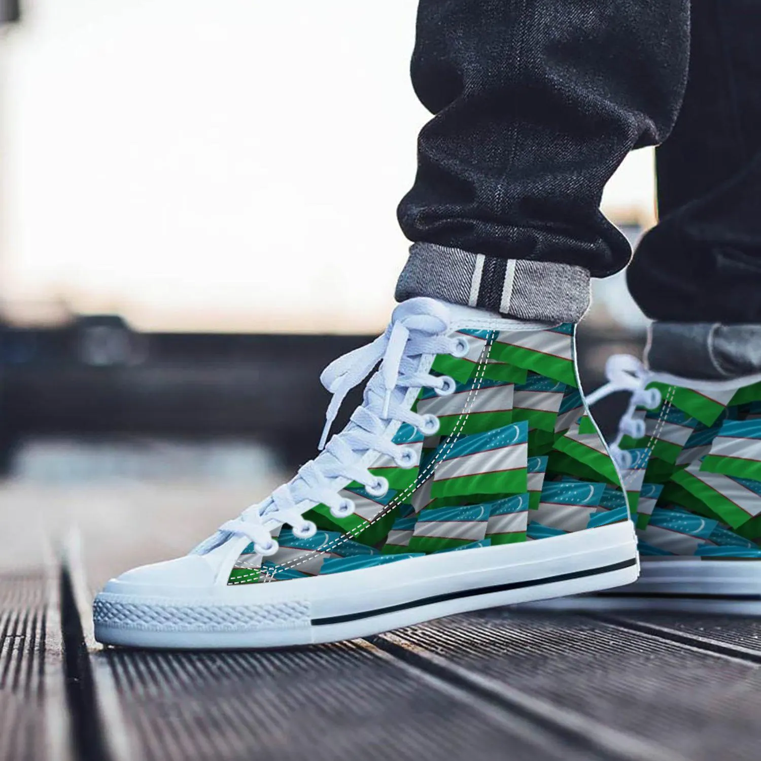 Uzbekistan Shoes, Uzbekistan High Top Sneaker, Uzbekistan Fan Converse style hightop, custom shoe, mom dad child shoes