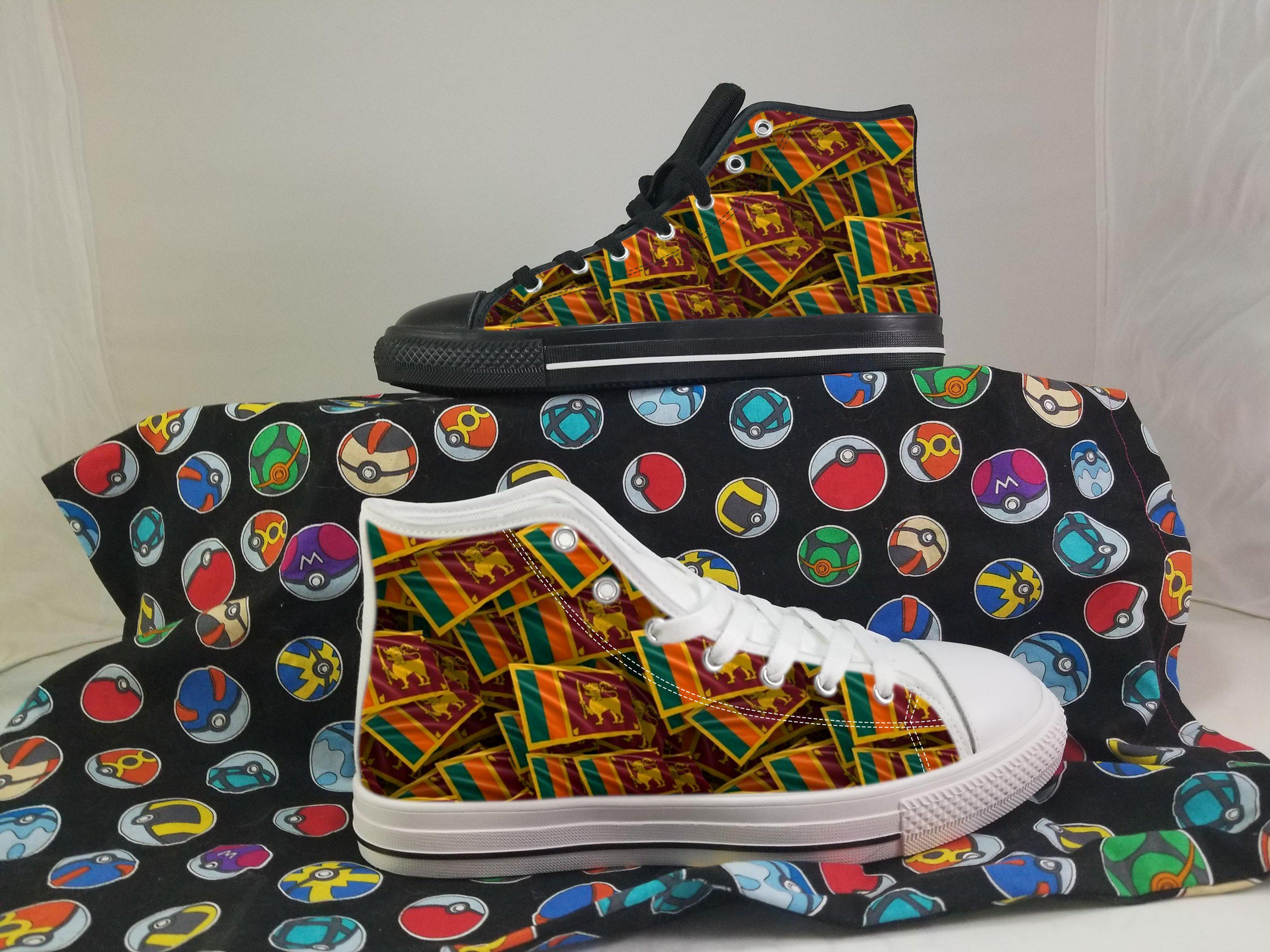 Sri Lanka Shoes, Sri Lanka High Top Sneaker, Sri Lanka Fan Converse style hightop, custom shoe, mom dad child shoes