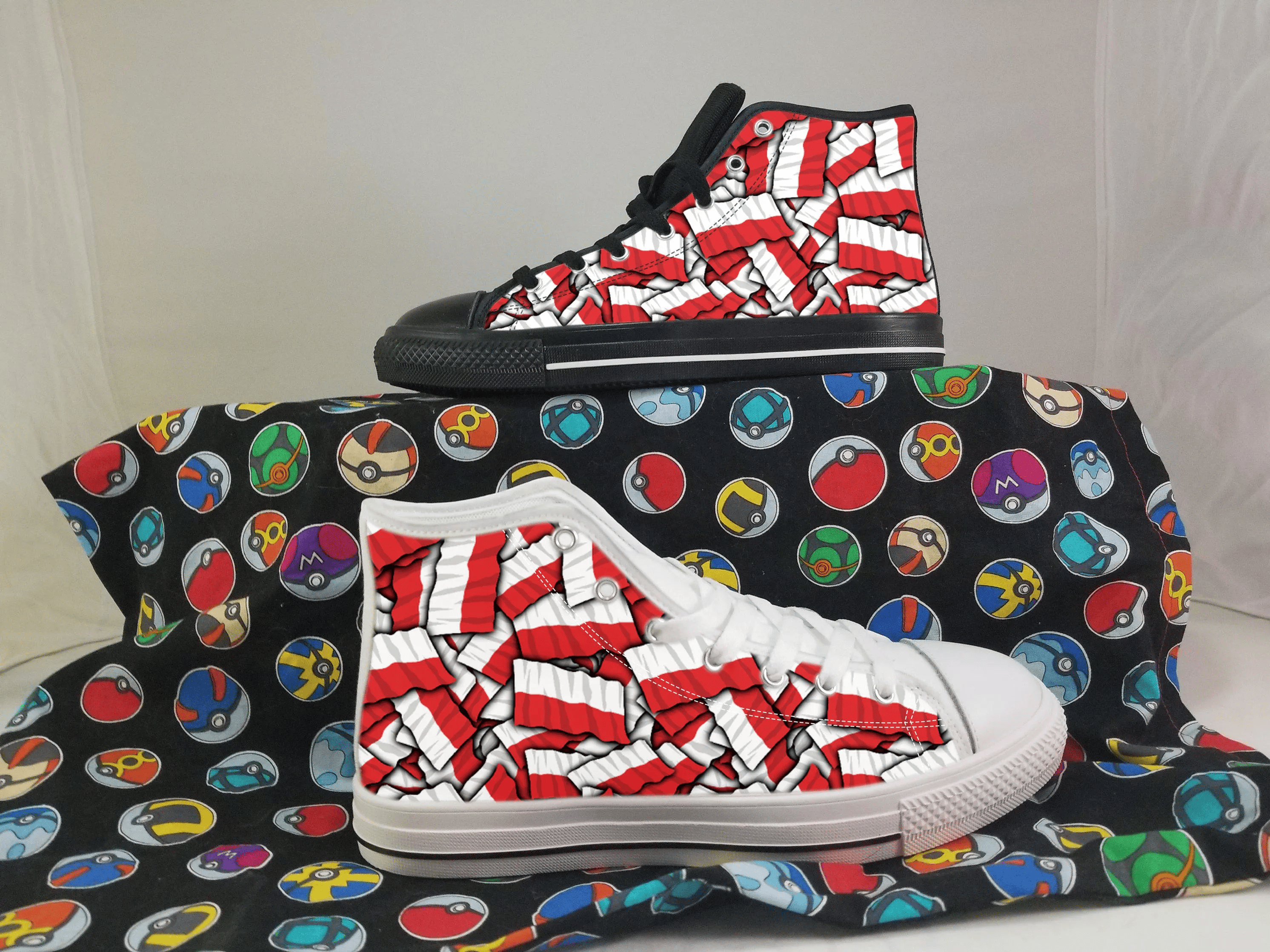 Poland Flag Converse Style Canvas Sneakers, Poland Converse Style High Tops, Comfort Walking Shoes, Poland Pattern Shoes mens womens kids